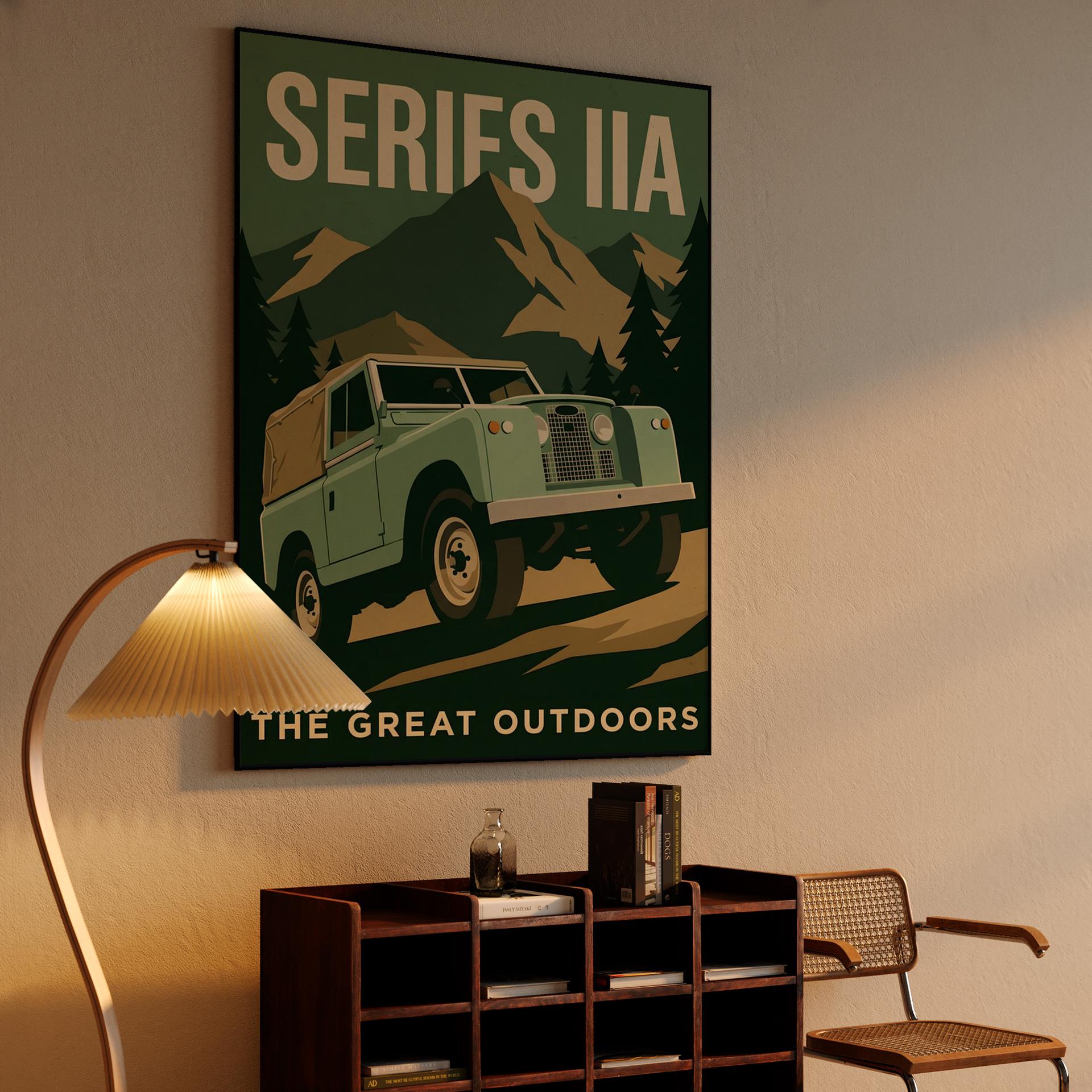 Land Rover Series IIA: The Great Outdoors Travel Poster