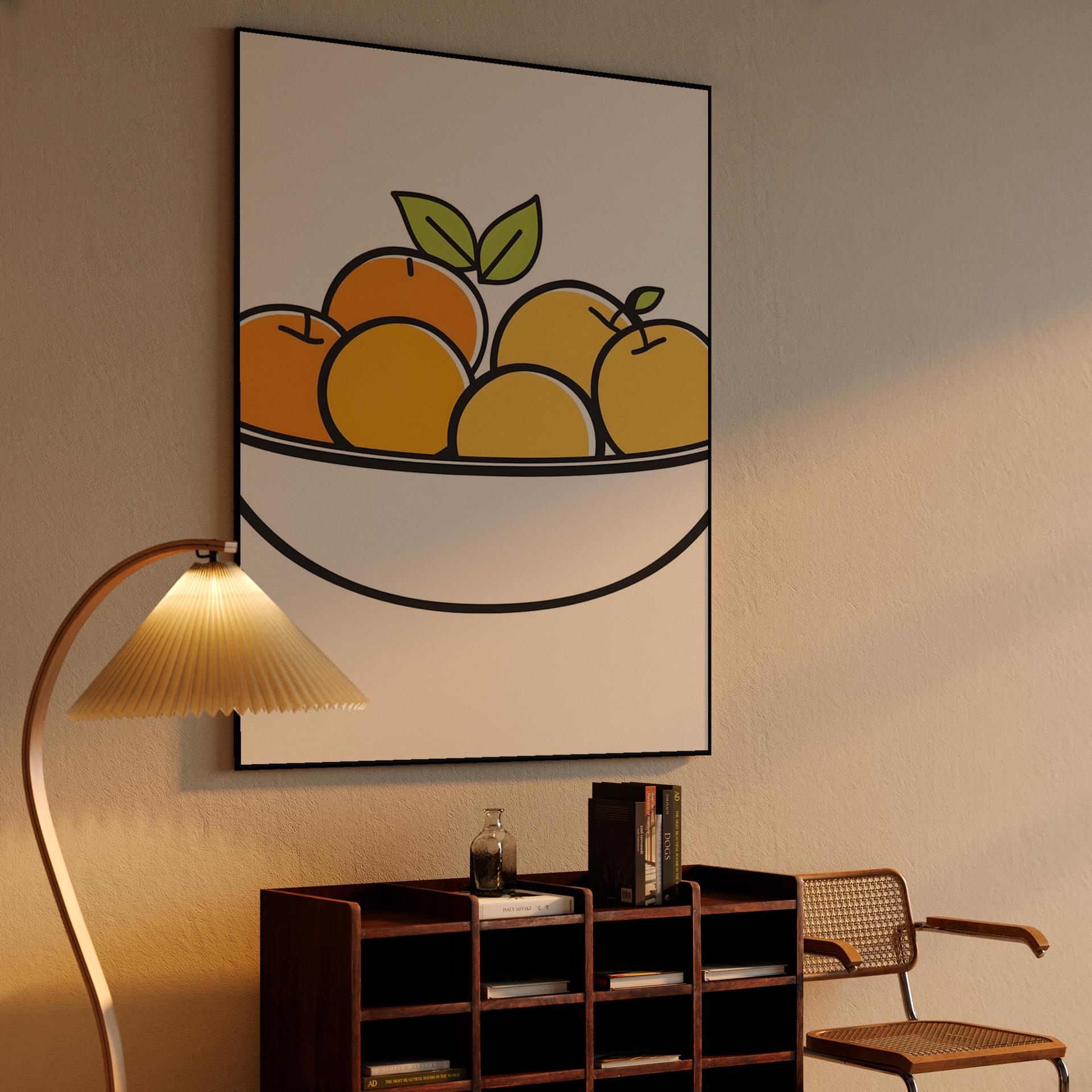 Minimalist Bowl of Oranges