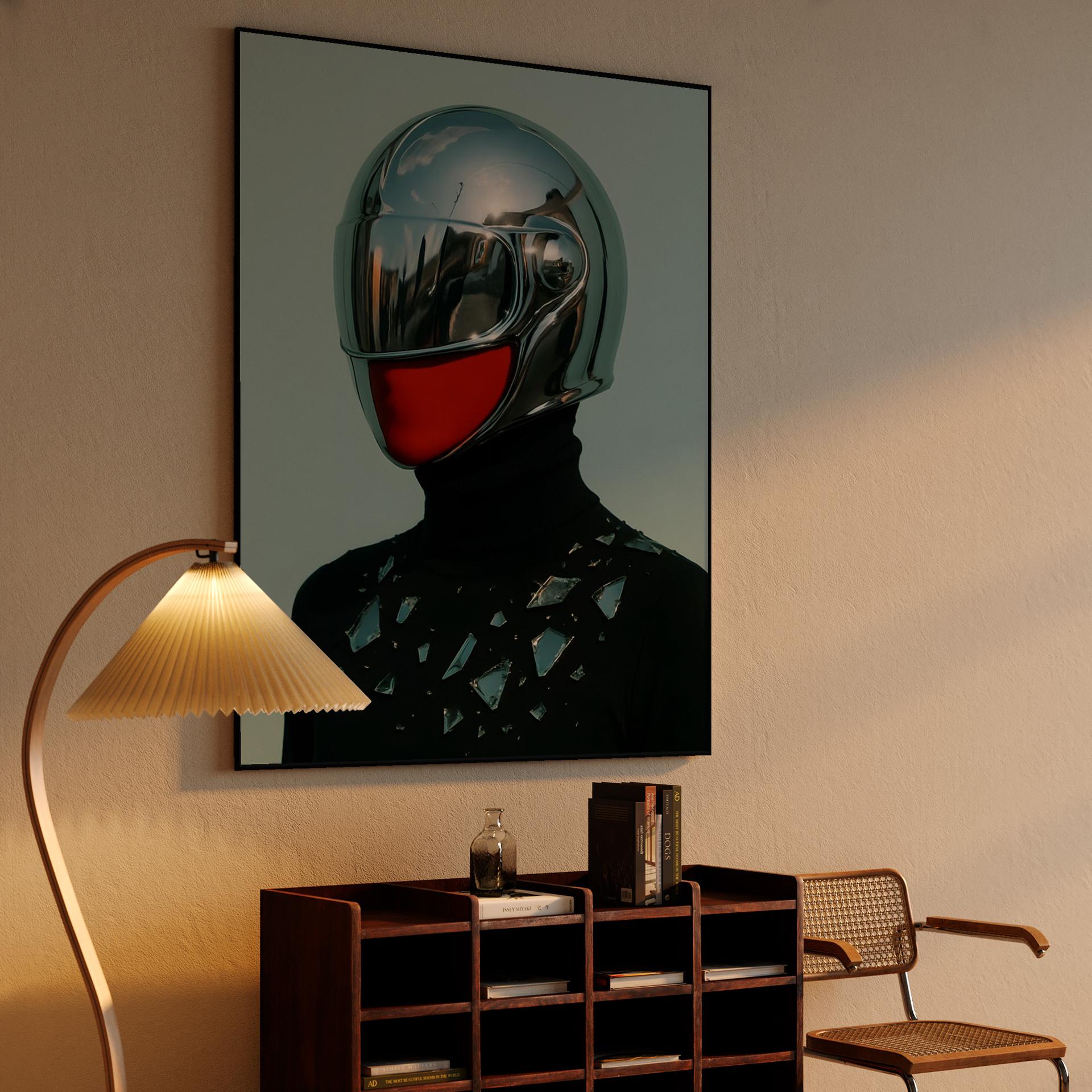 Chrome Helmet Portrait