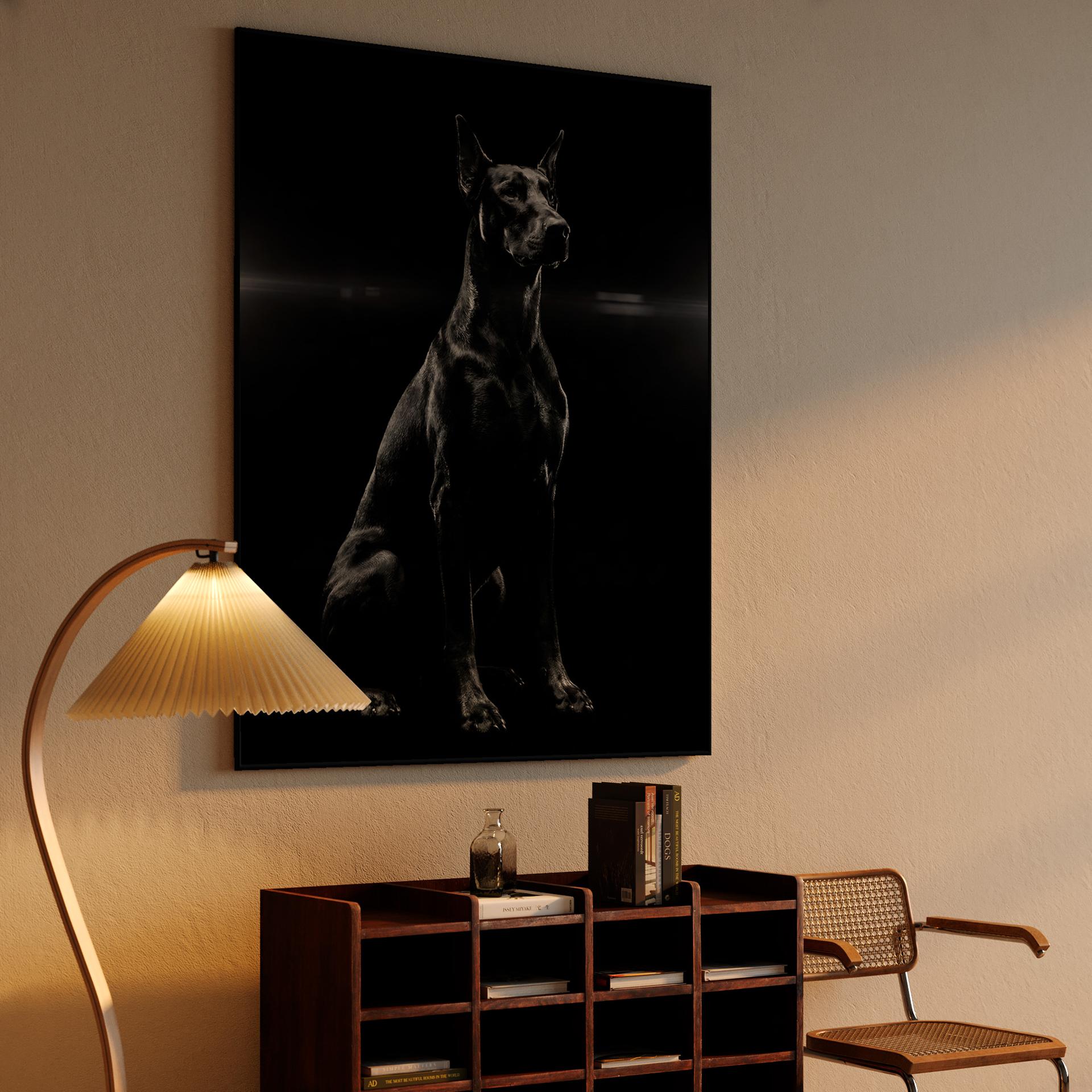 The Noble Shadow: Doberman Cinematic Portrait