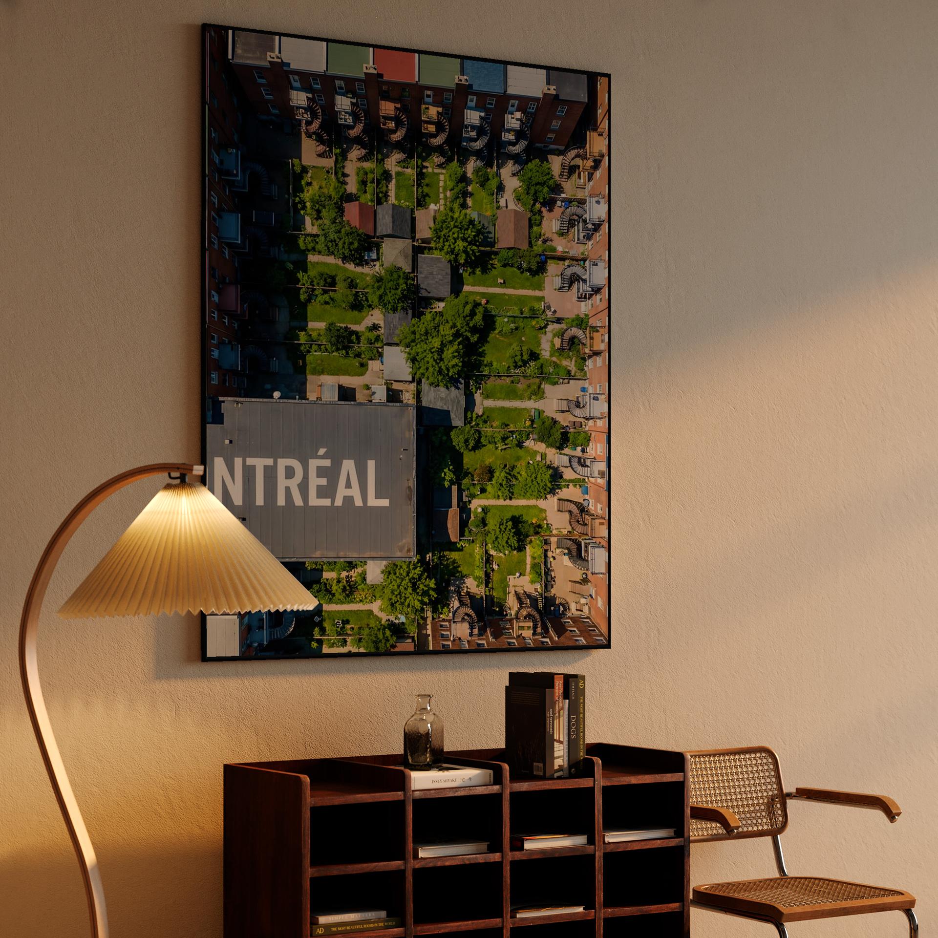 Montreal Aerial: Plateau Gardens and Spiral Stairs