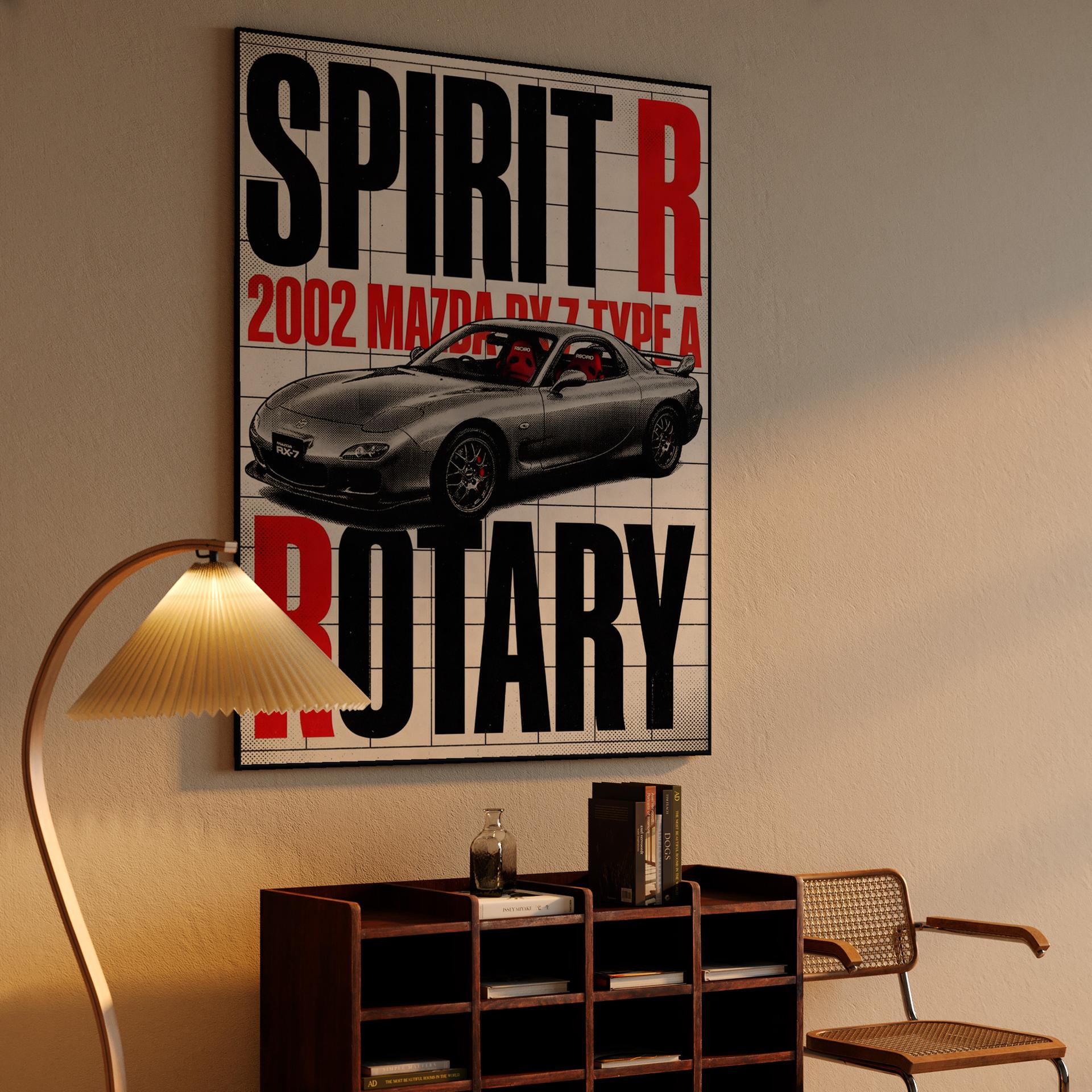 Mazda RX-7 Spirit R Rotary Grid Poster
