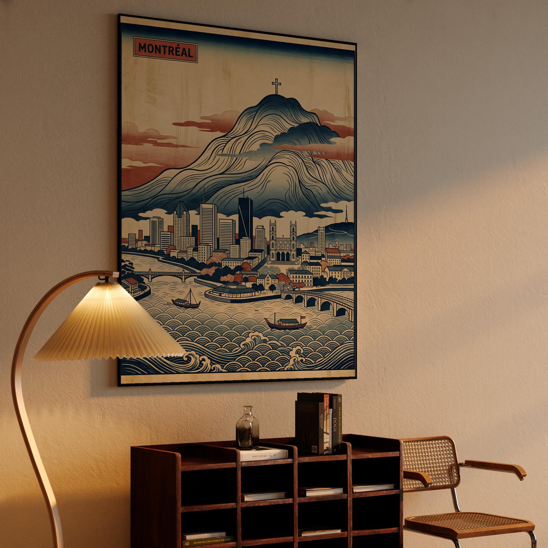Montreal Ukiyo-e Skyline Fusion
