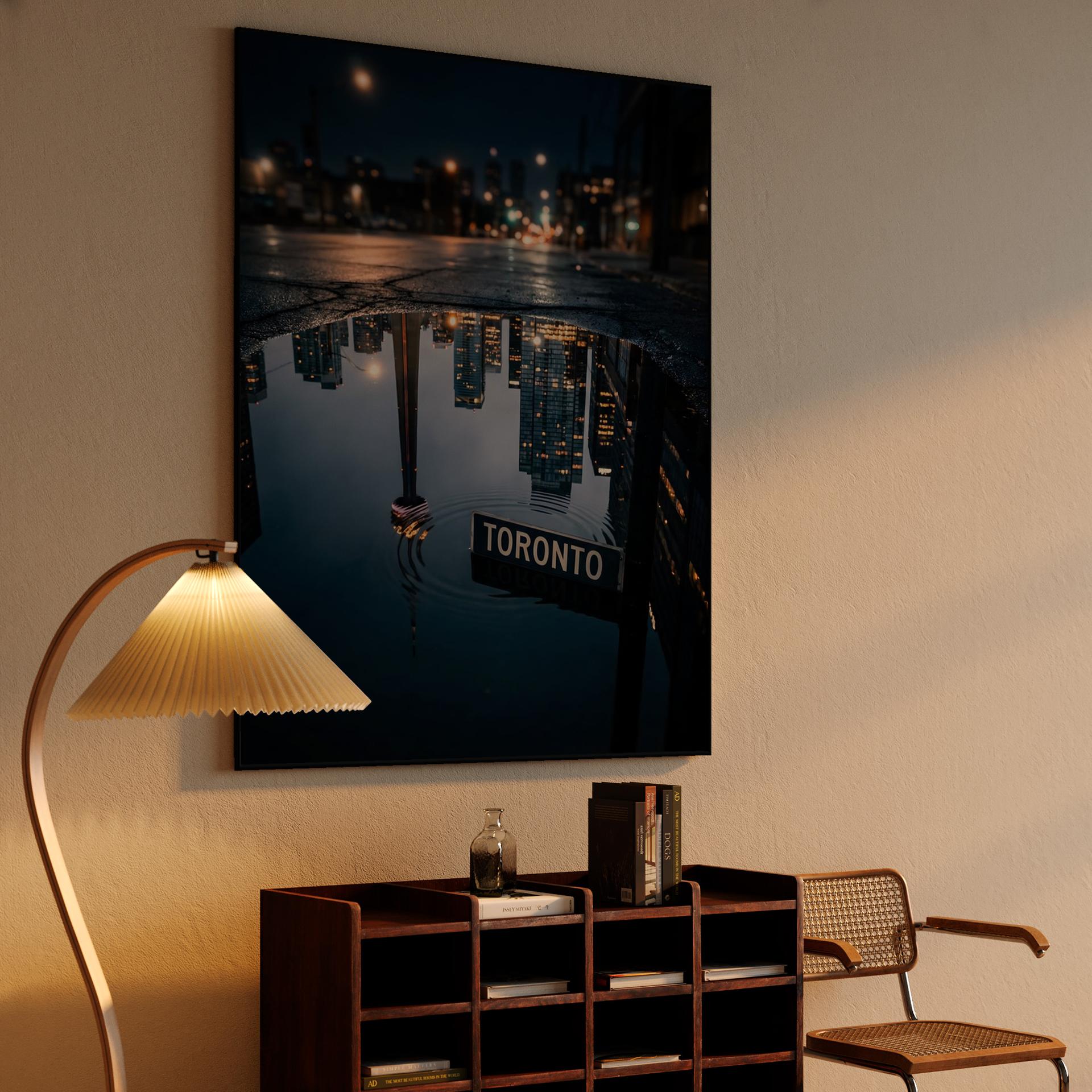 Toronto Mirror: Puddle Reflection Skyline