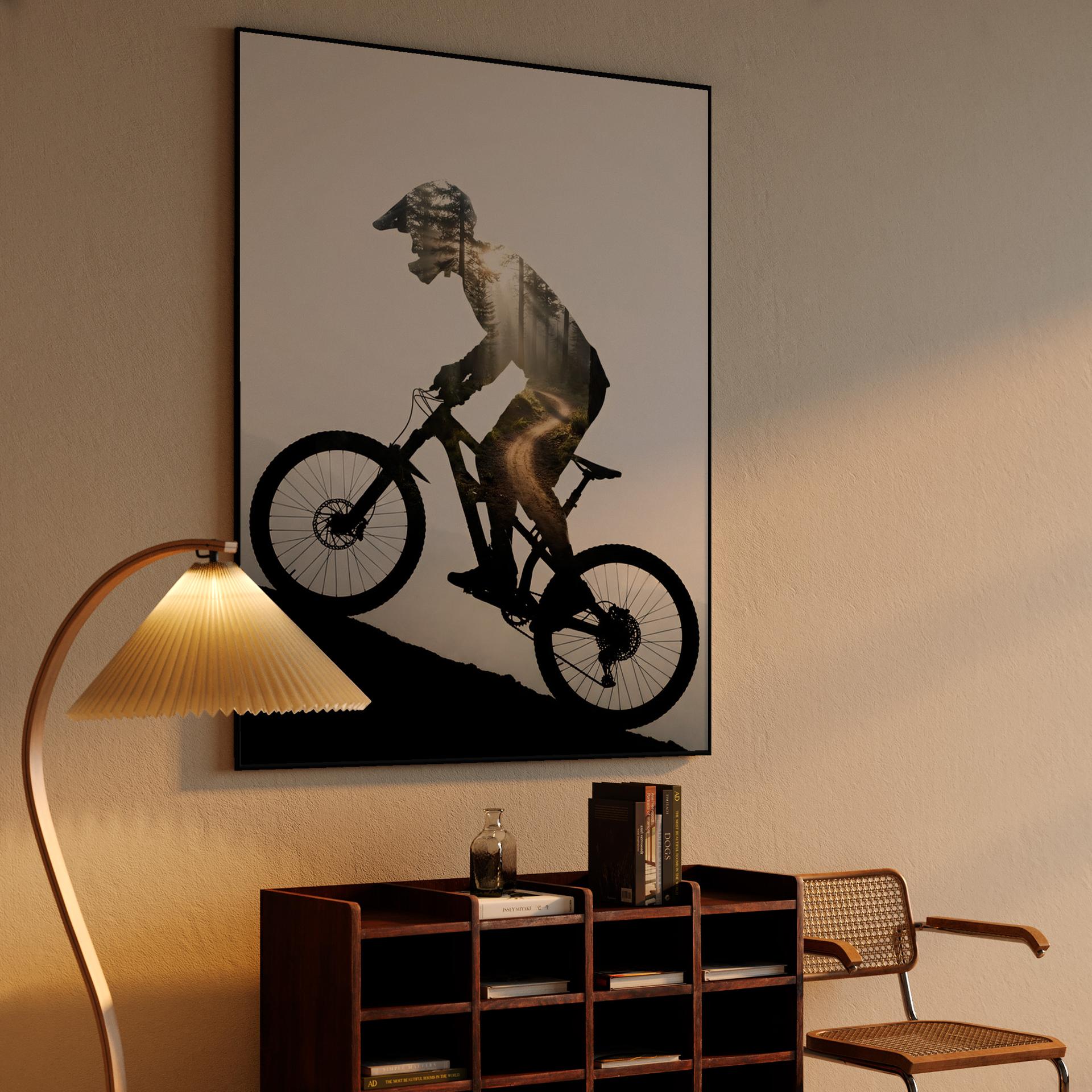 Soul of the Trail: Mountain Biker Double Exposure