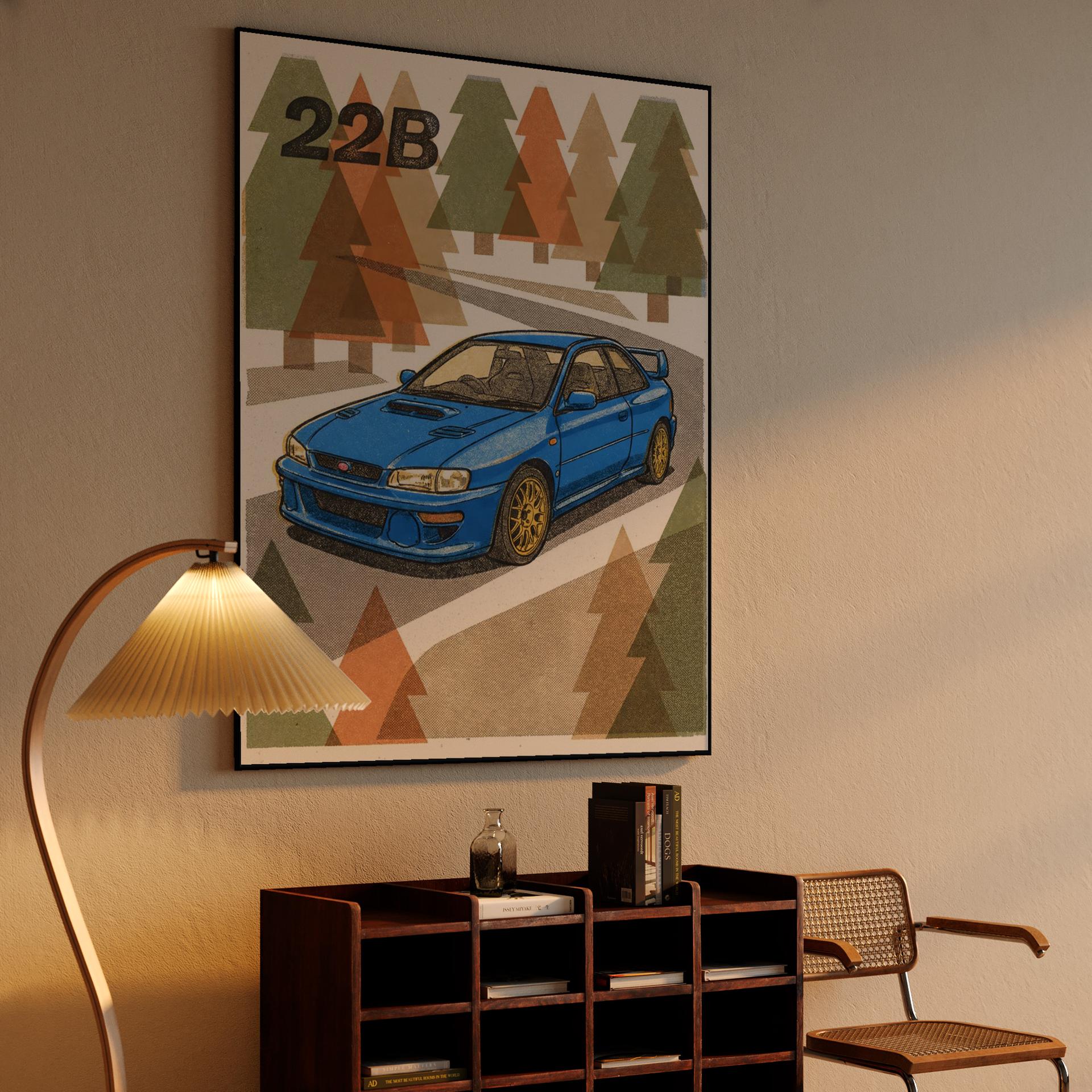 22B Forest Run: Textured Rally Illustration