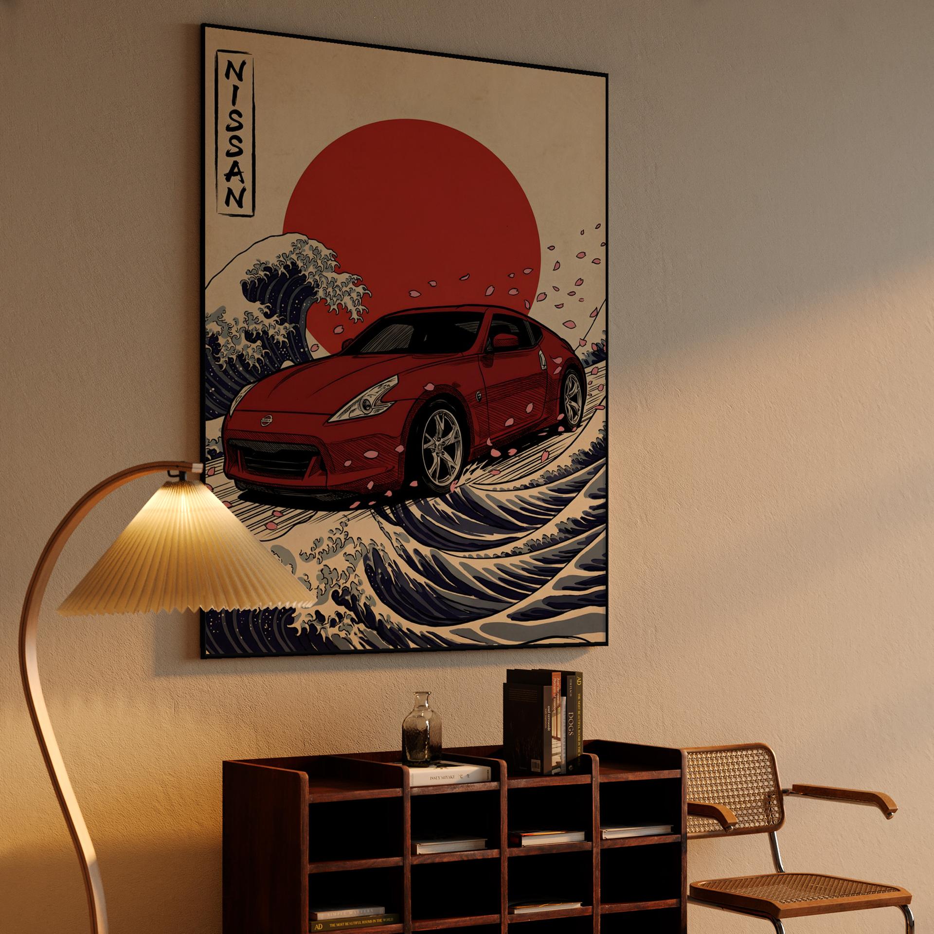 Nissan 370Z Rising Sun and Great Wave Fusion