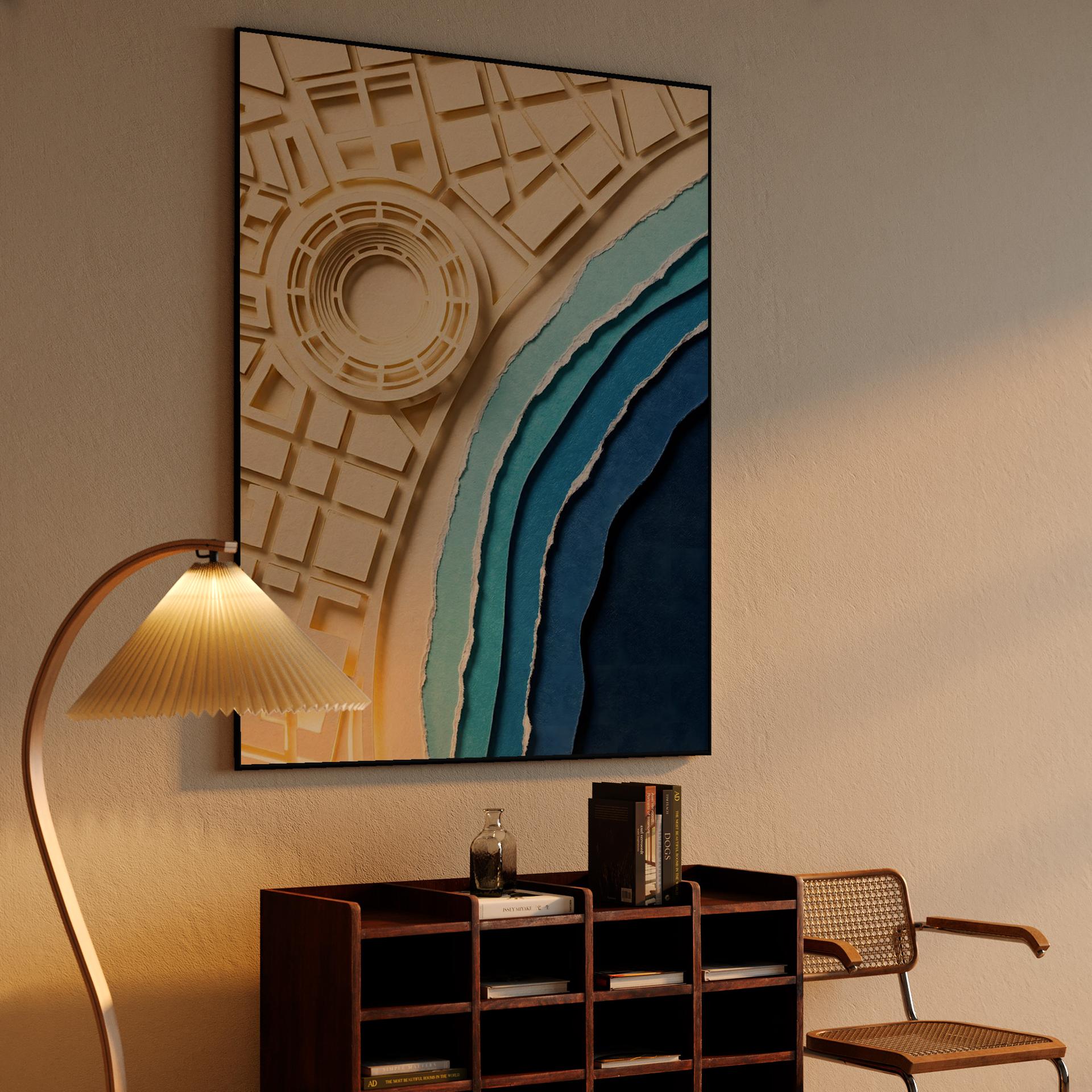 Coastal Tides of Málaga: Paper Cutout City Map