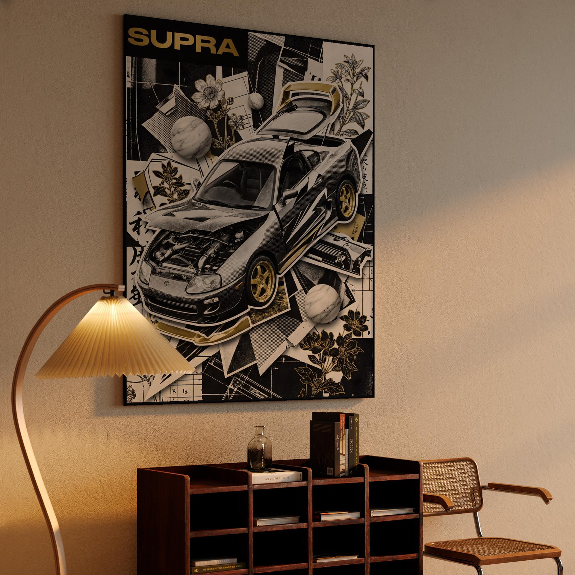 Supra A80 Gold & Monochrome Collage