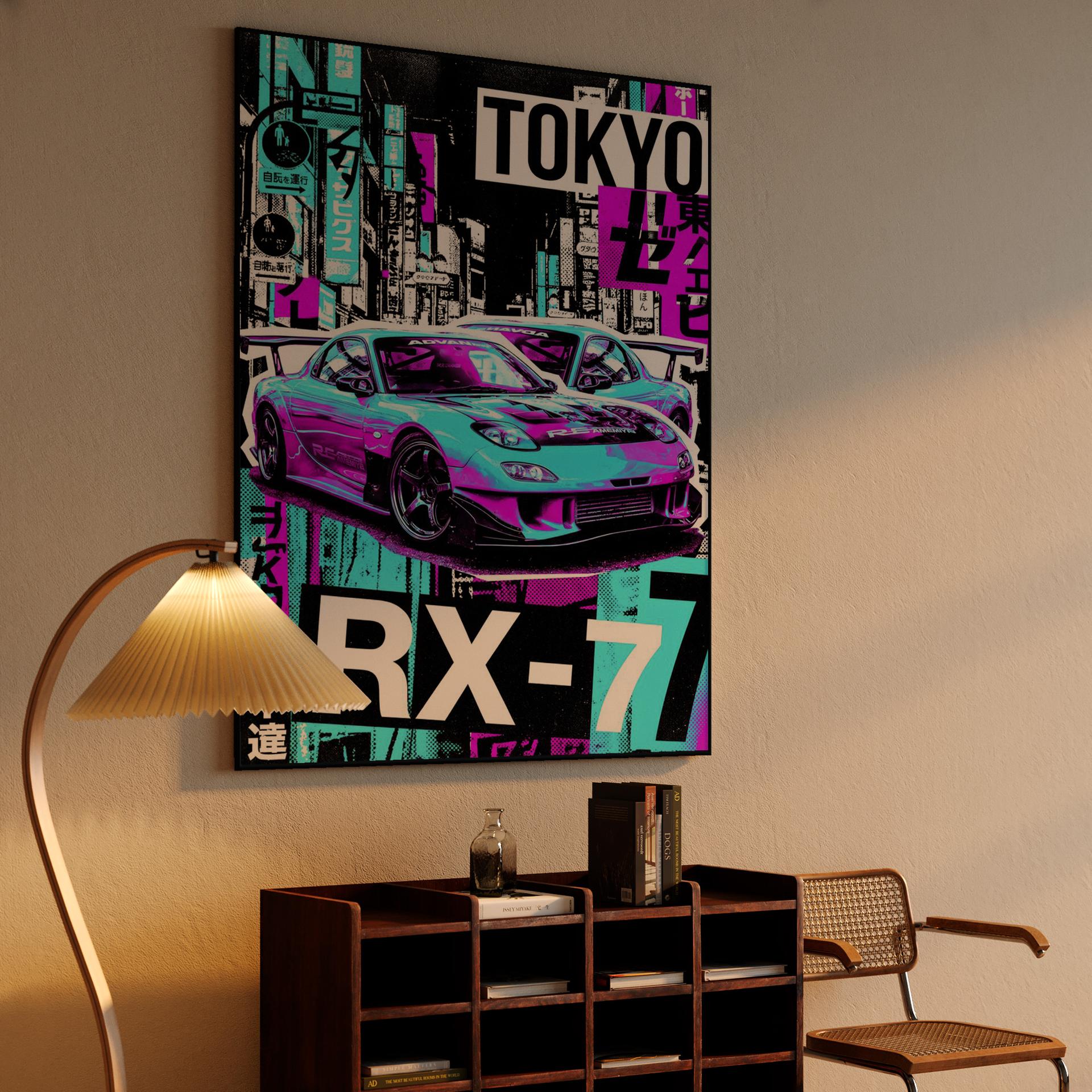 Tokyo RX-7: Neon Tuner Collage