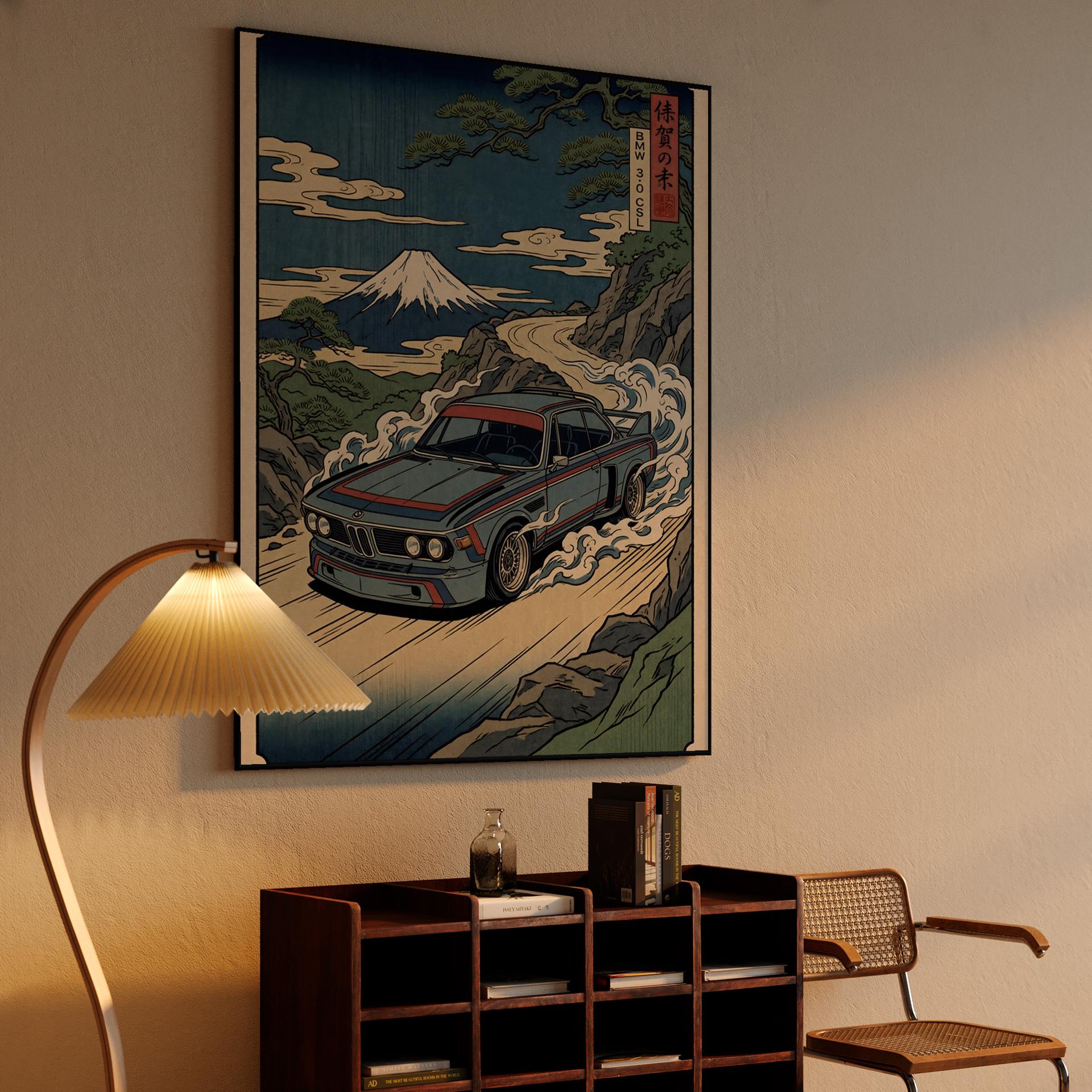 BMW 3.0 CSL Mount Fuji Ukiyo-e