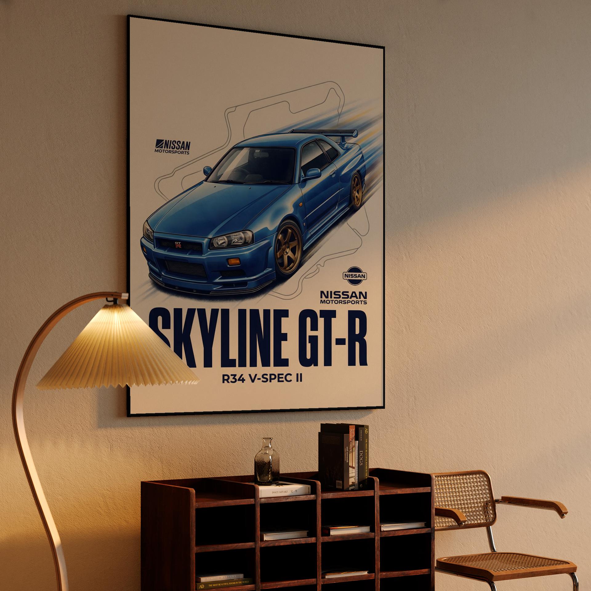 Nissan Skyline GT-R R34 V-Spec II Motorsports Illustration