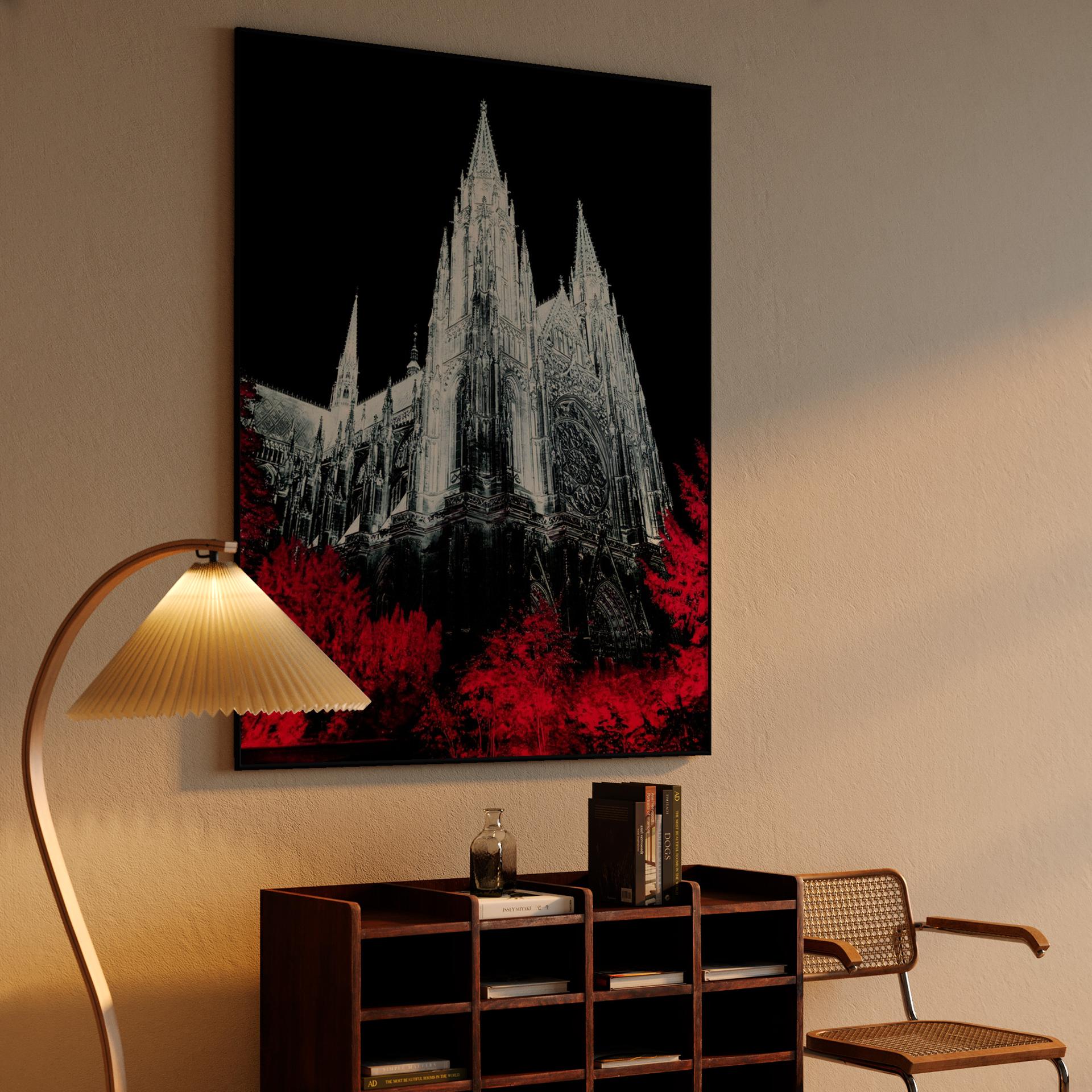 St. Vitus Cathedral Surreal Red Foliage