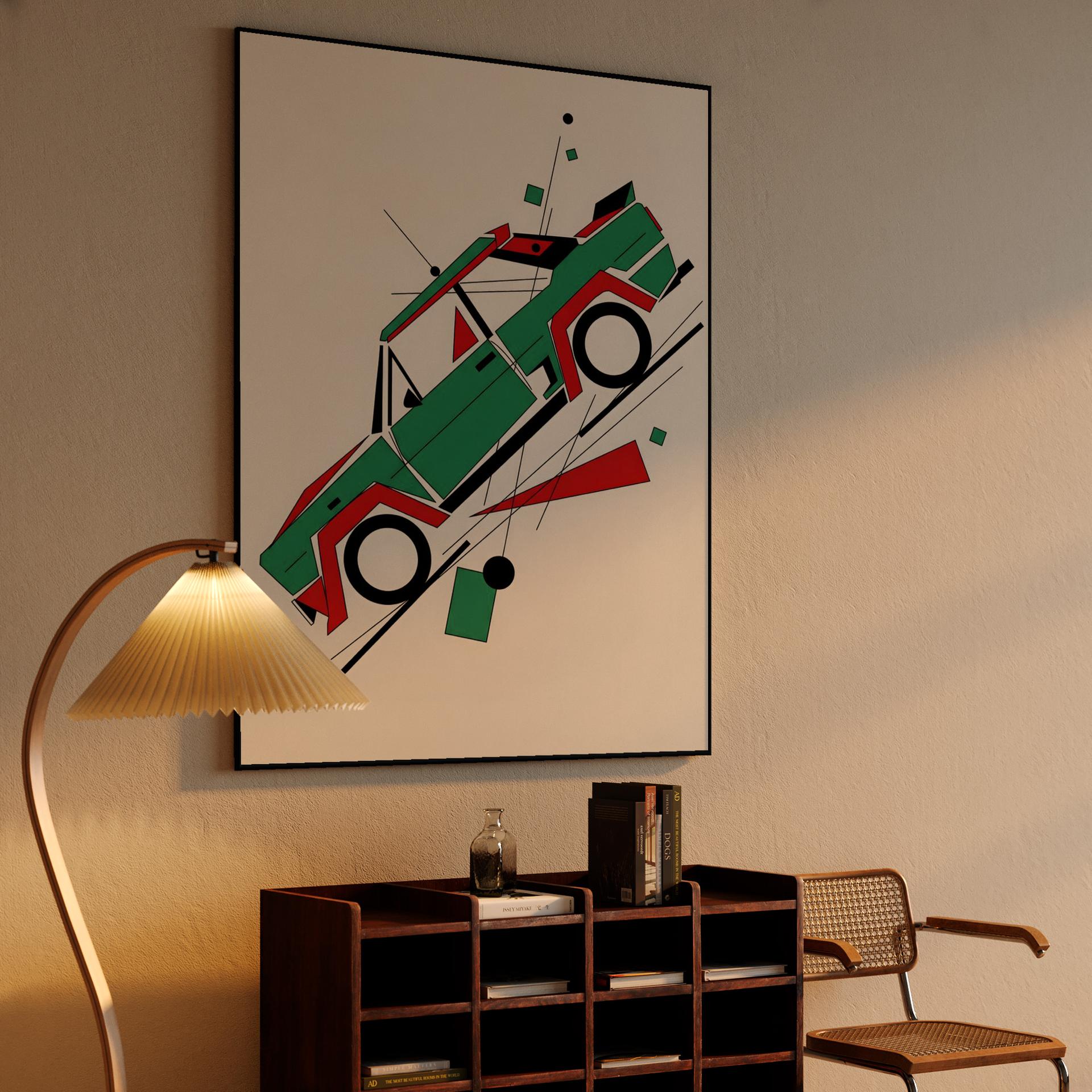 Fiat 131 Abarth Alitalia Suprematist Study