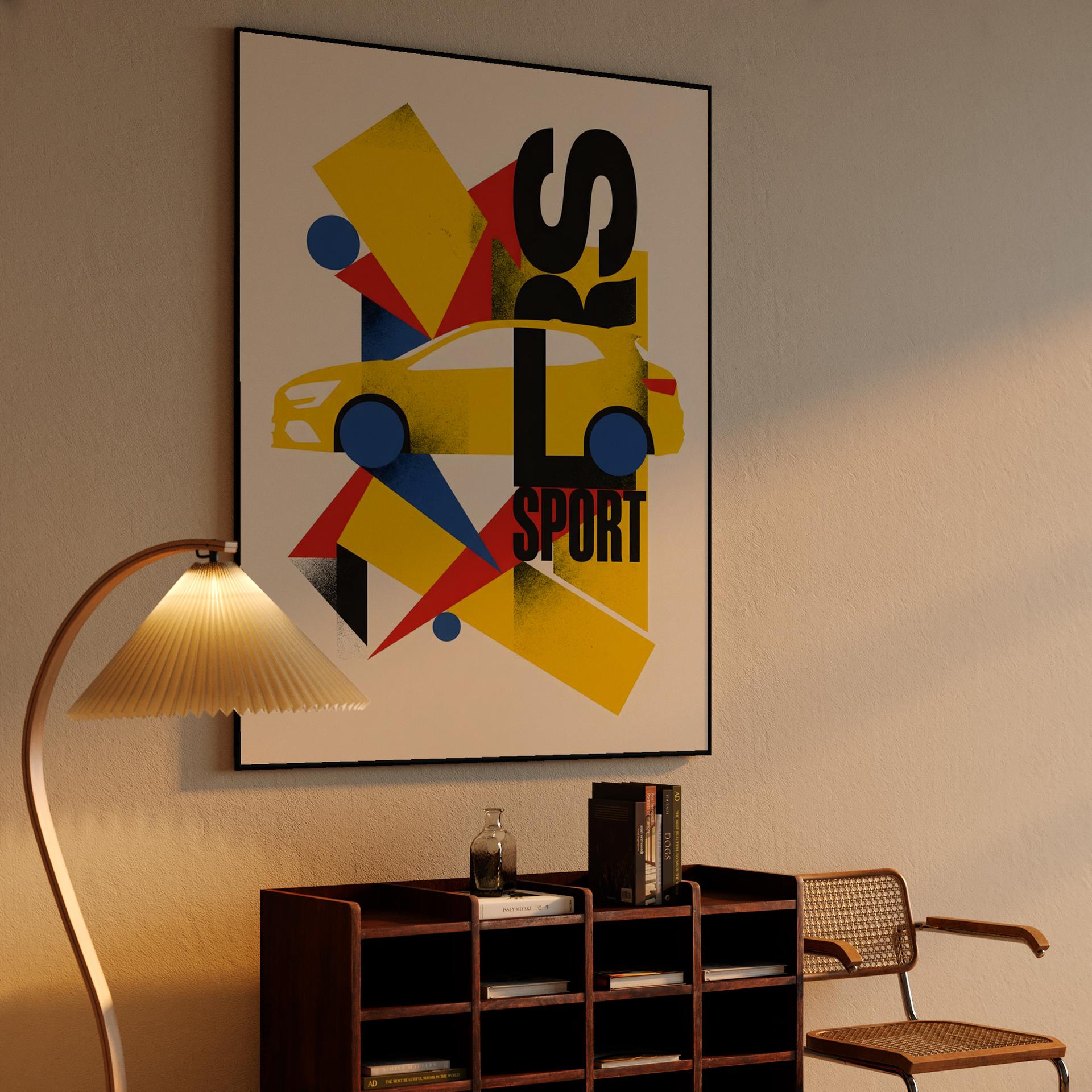 Ford Focus RS Geometric Sport Illustration