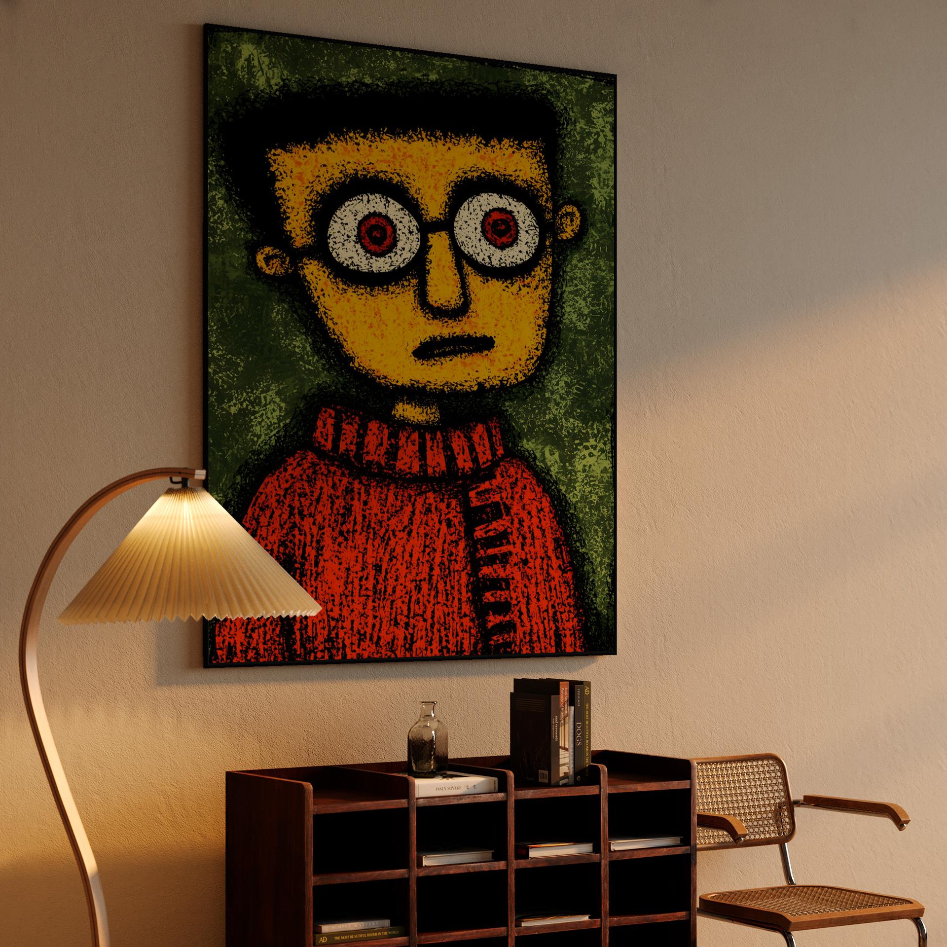 Grunge Woodcut Portrait