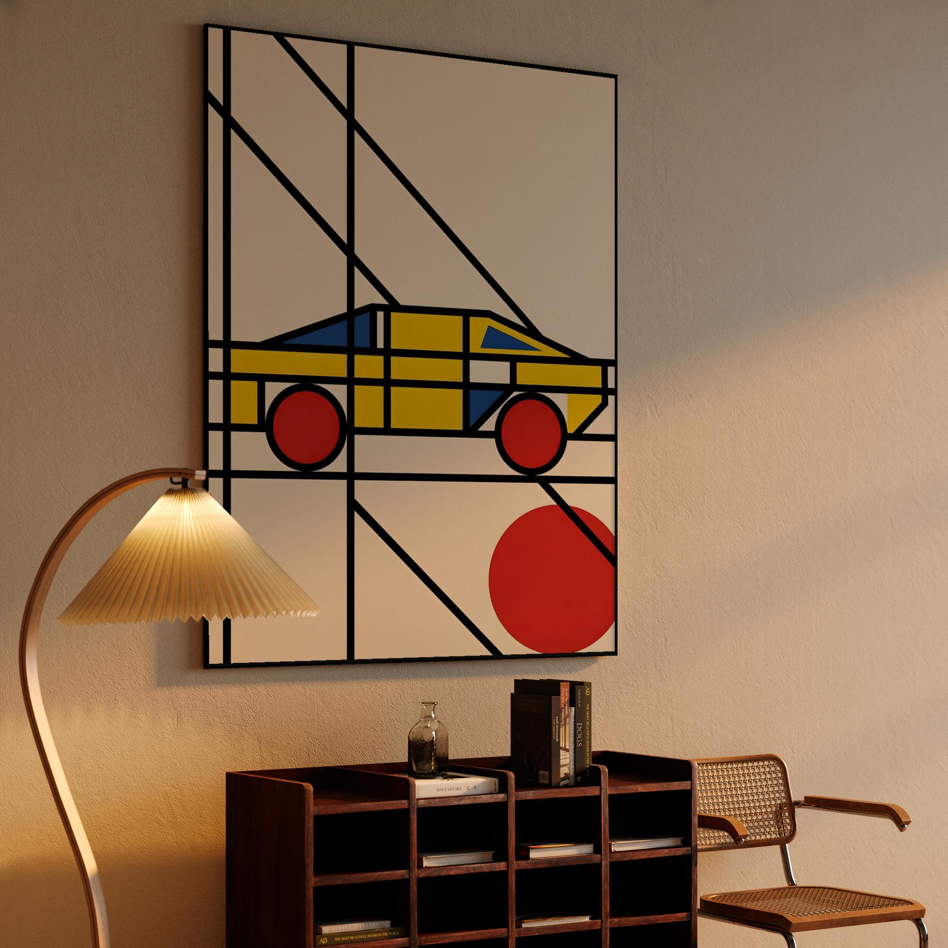 Neoplastic Speed: A De Stijl Automotive Study