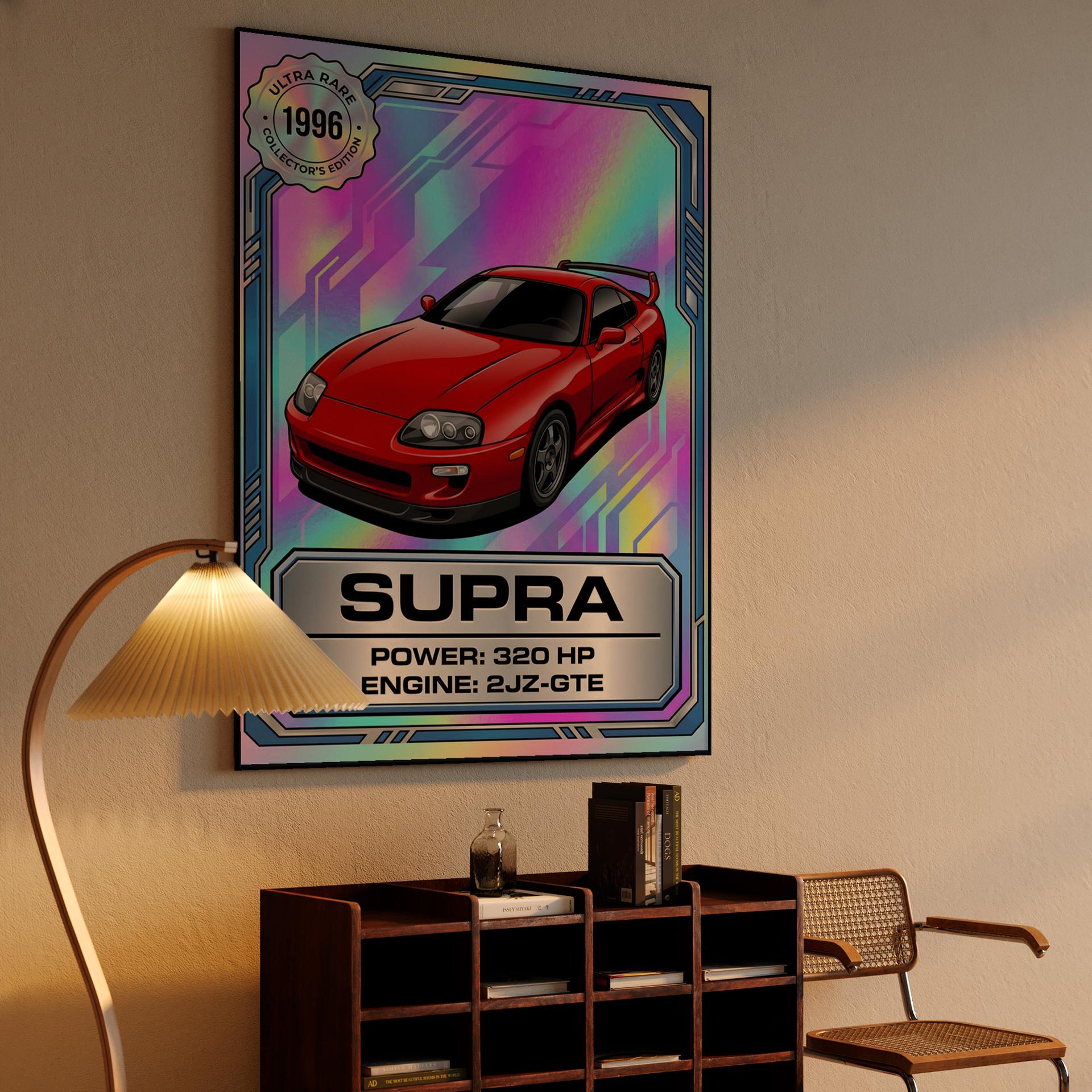 Ultra Rare 1996 Supra A80 Holographic Collector's Card