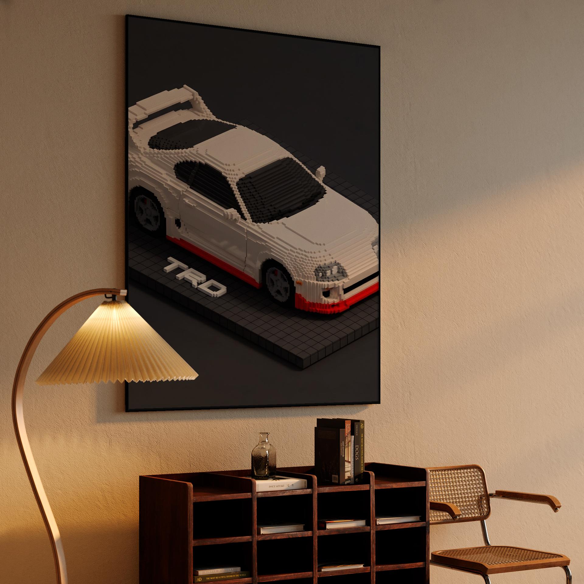 Voxel Legend: TRD Supra A80 Isometric Diorama