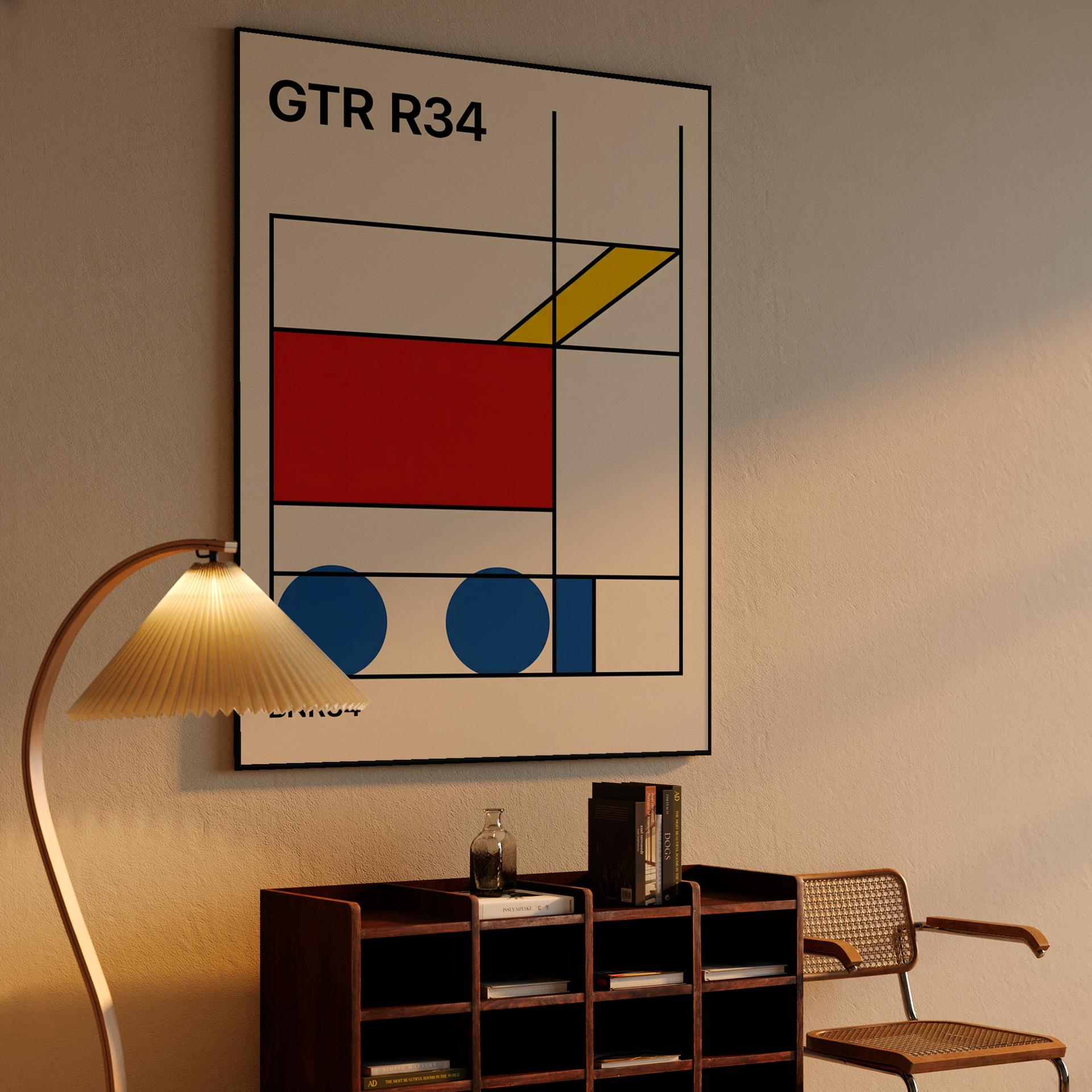 BNR34 De Stijl Abstraction