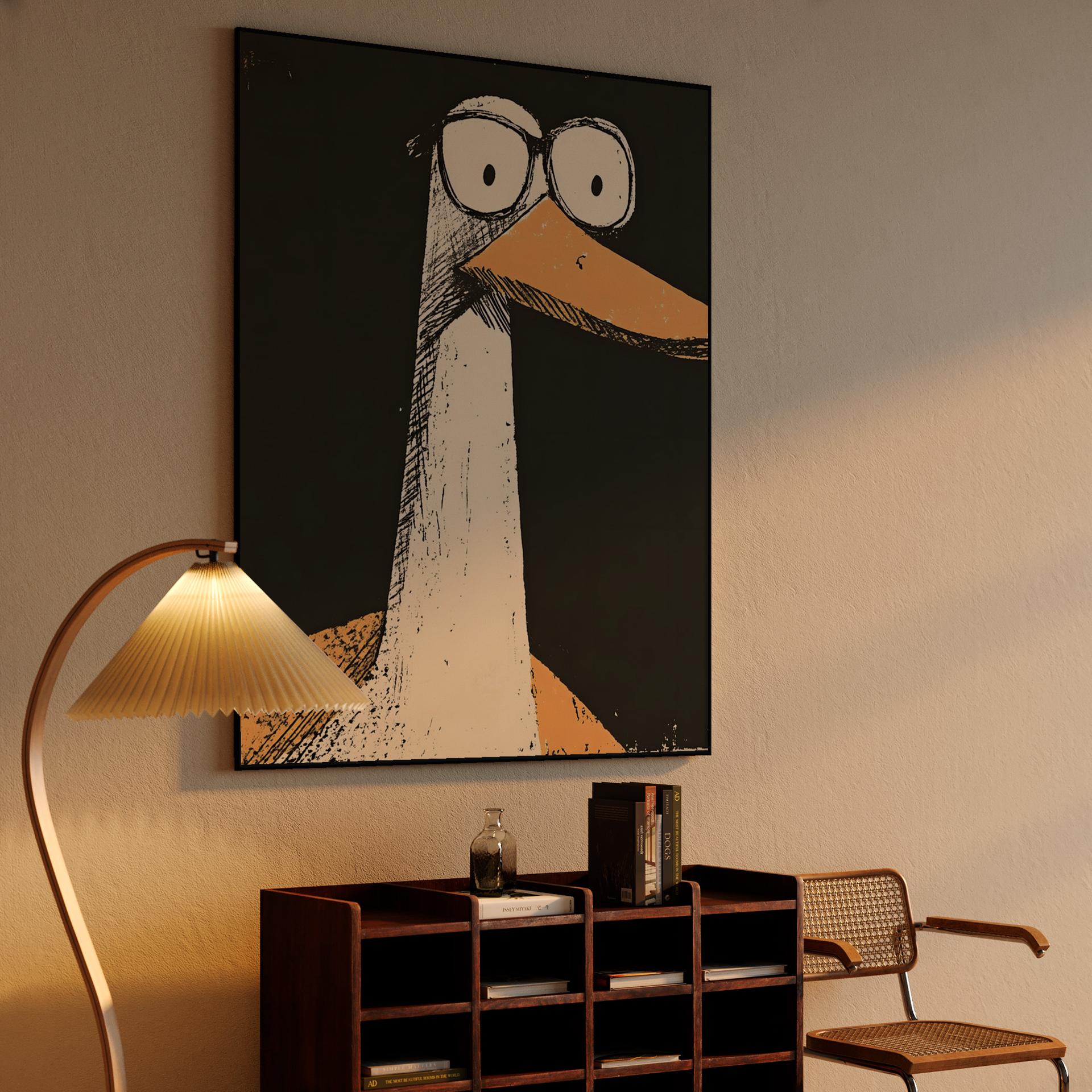 Nerdy Goose with Glasses