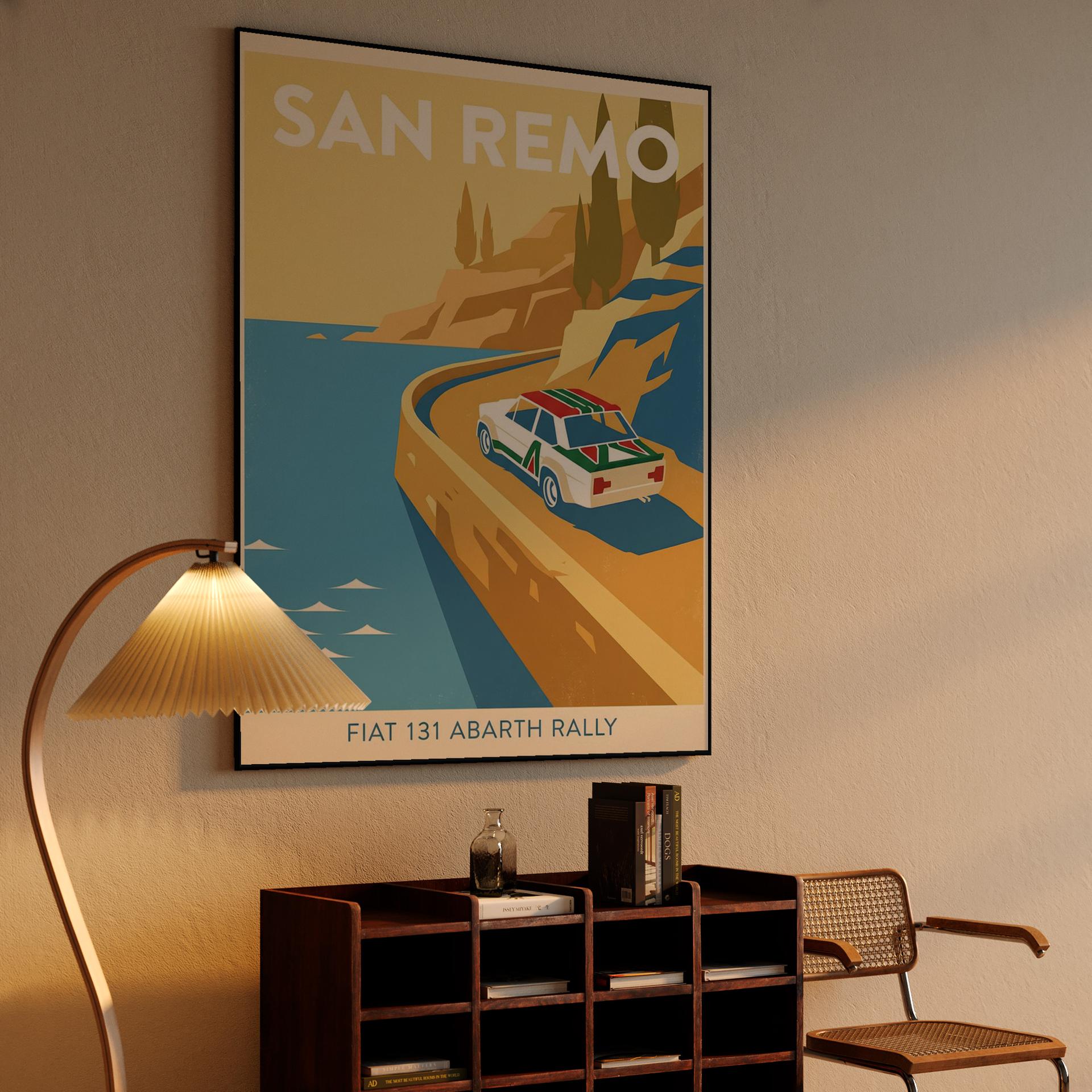 San Remo Rally Fiat 131 Abarth Poster