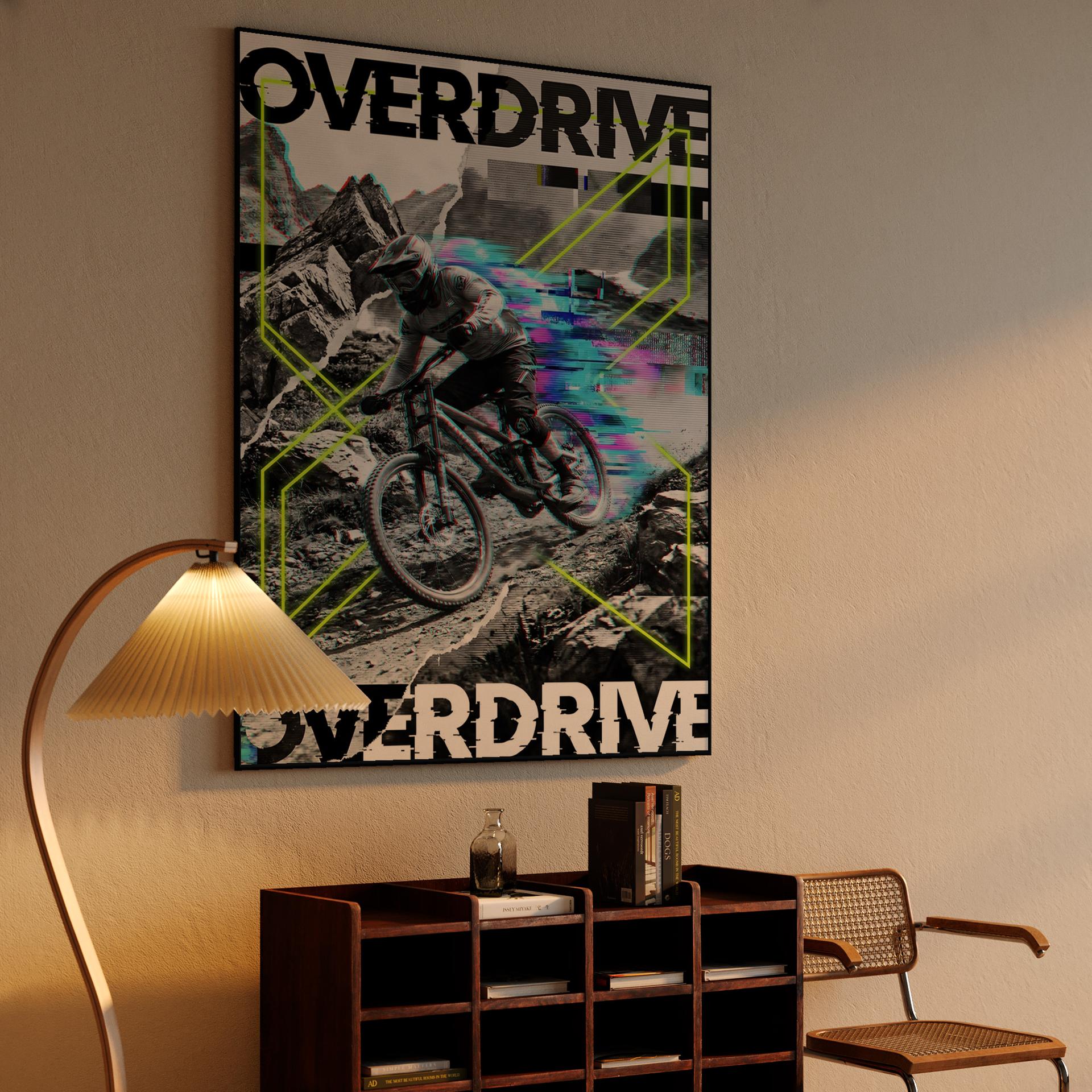 Overdrive Glitch Mountain Bike Collage