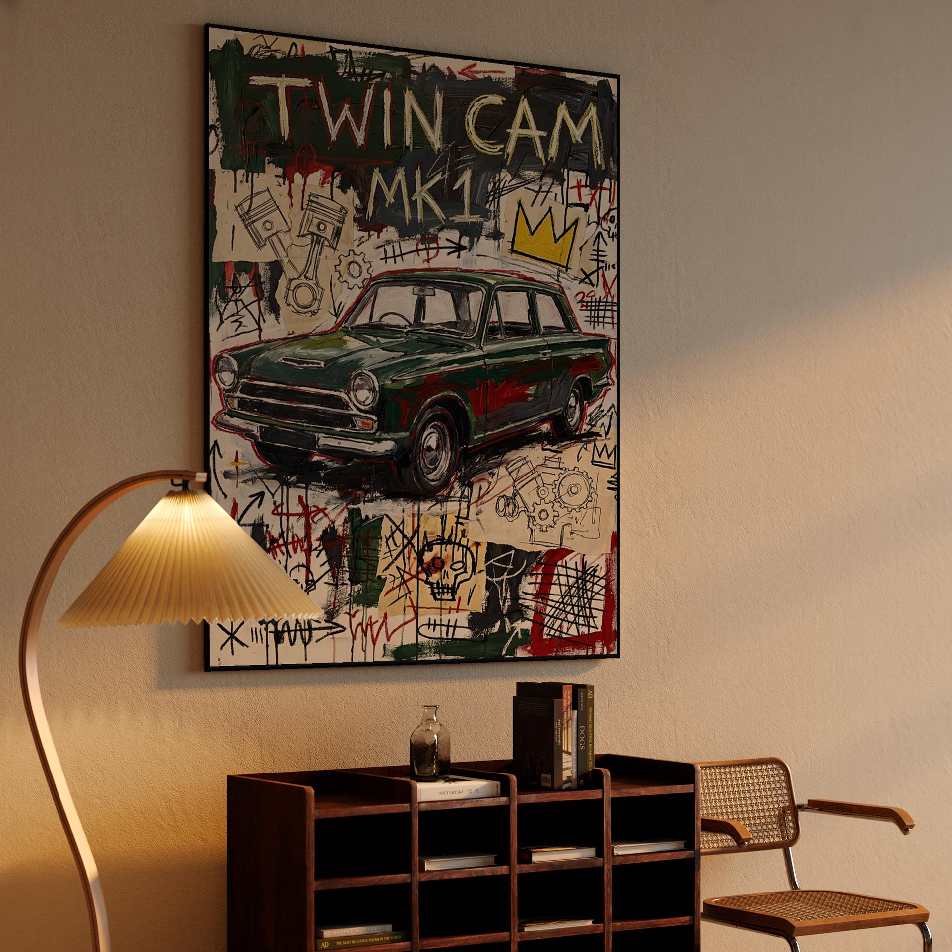 Lotus Cortina Mk1 Neo-Expressionist Collage