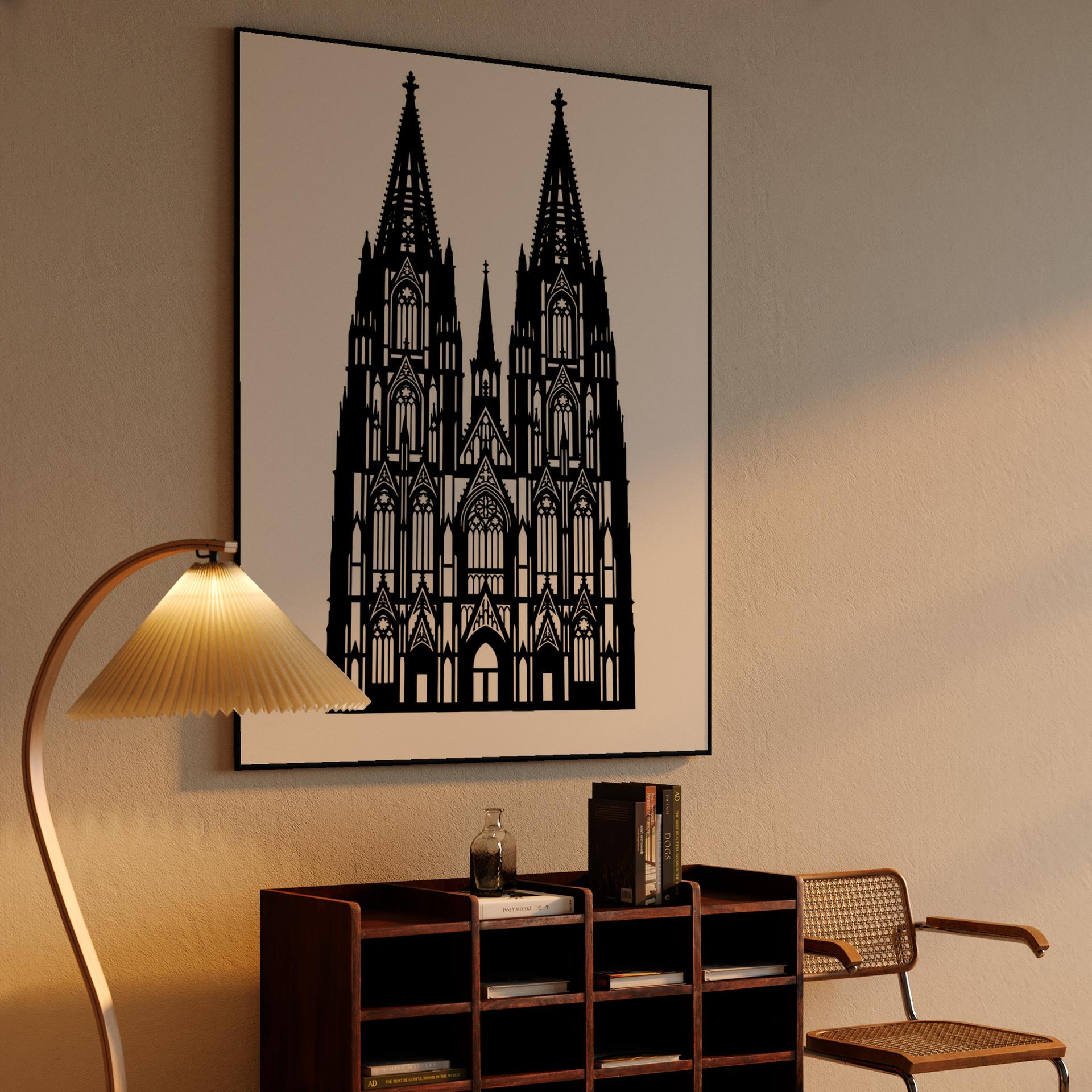 Cologne Cathedral Gothic Silhouette