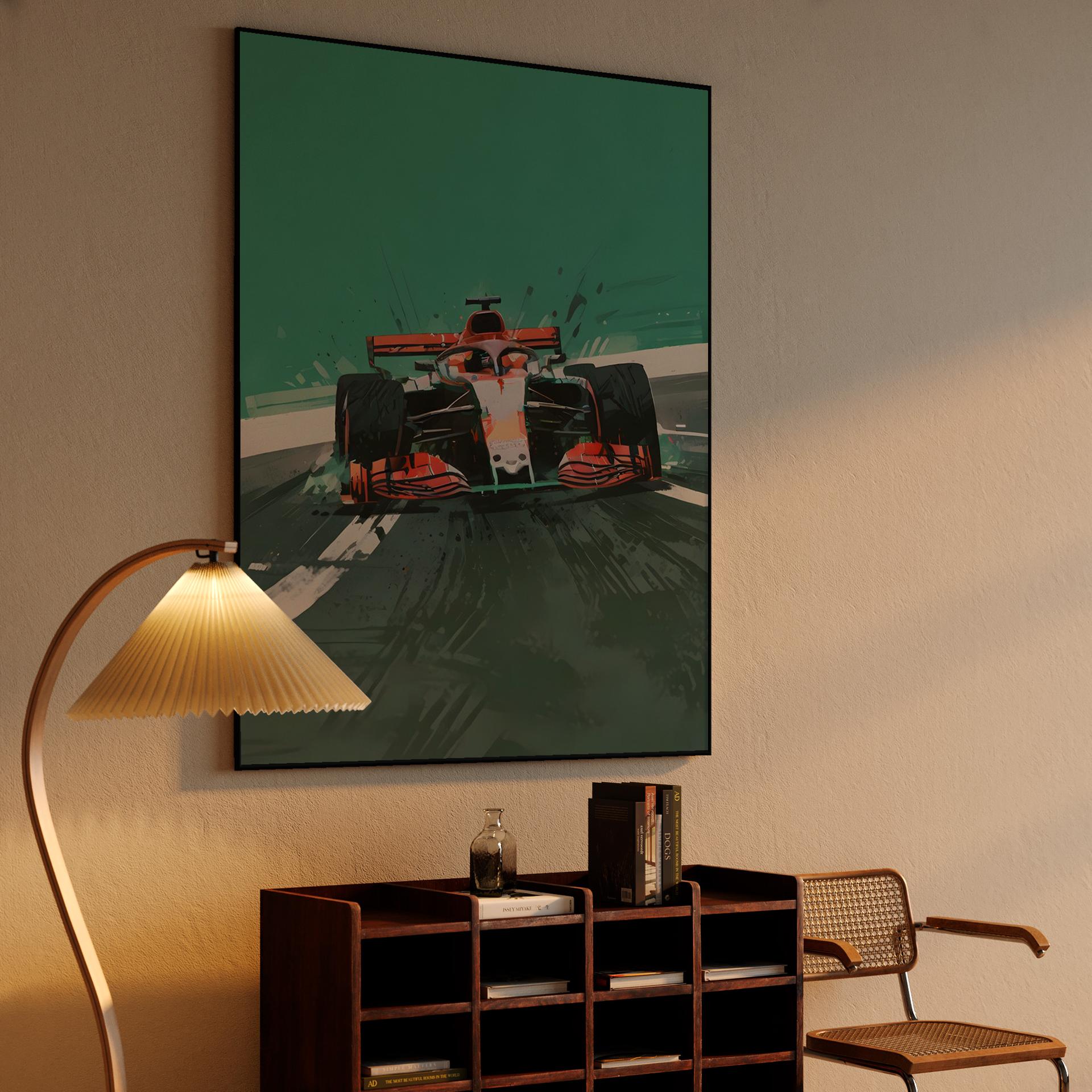 Dynamic Red F1 Racer