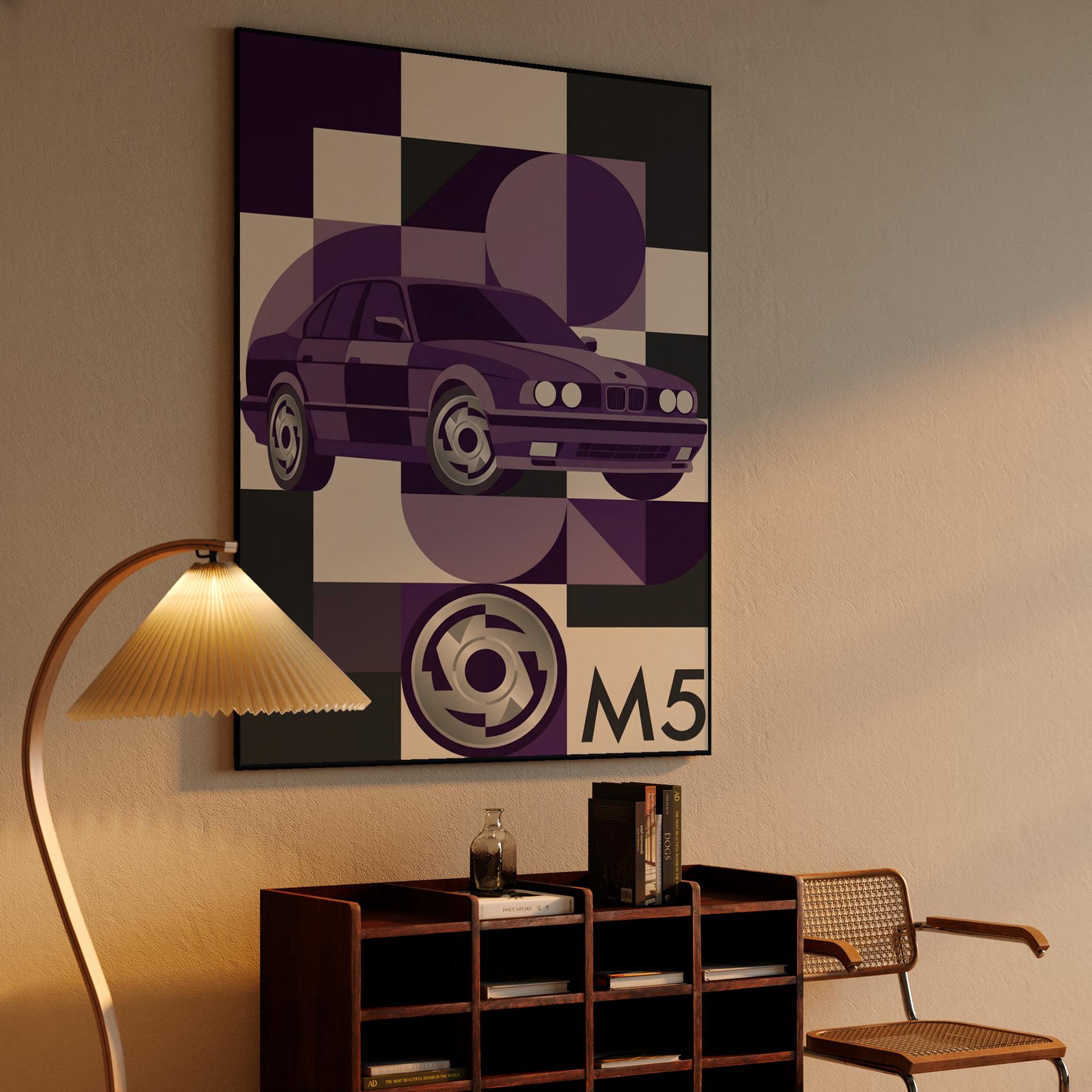 BMW E34 M5 Geometric Techno Violet Edition
