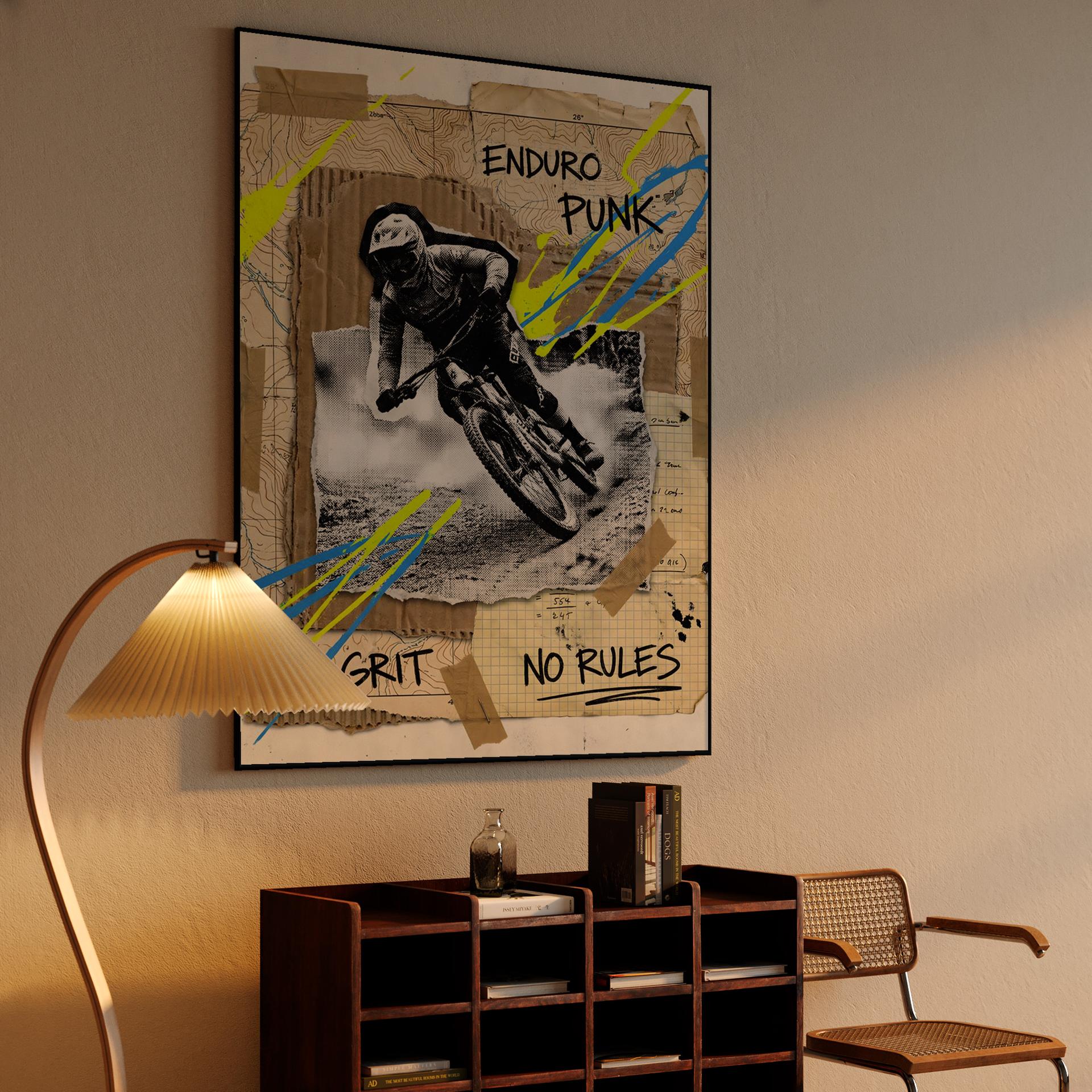 Enduro Punk: Grit and No Rules Mountain Biking Collage