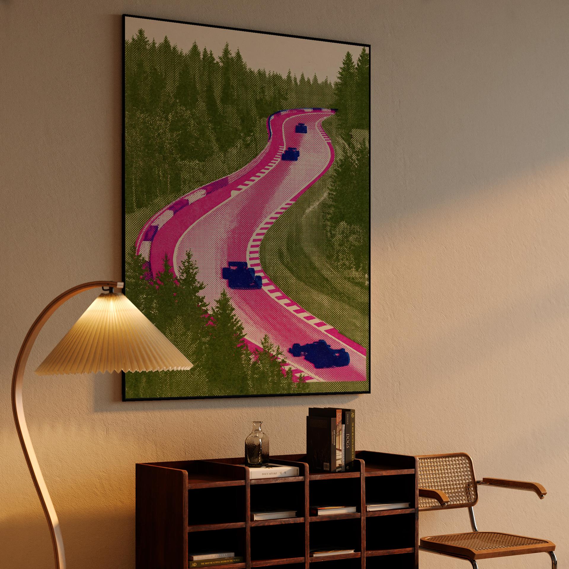 Neon Forest Circuit: Risograph Grand Prix