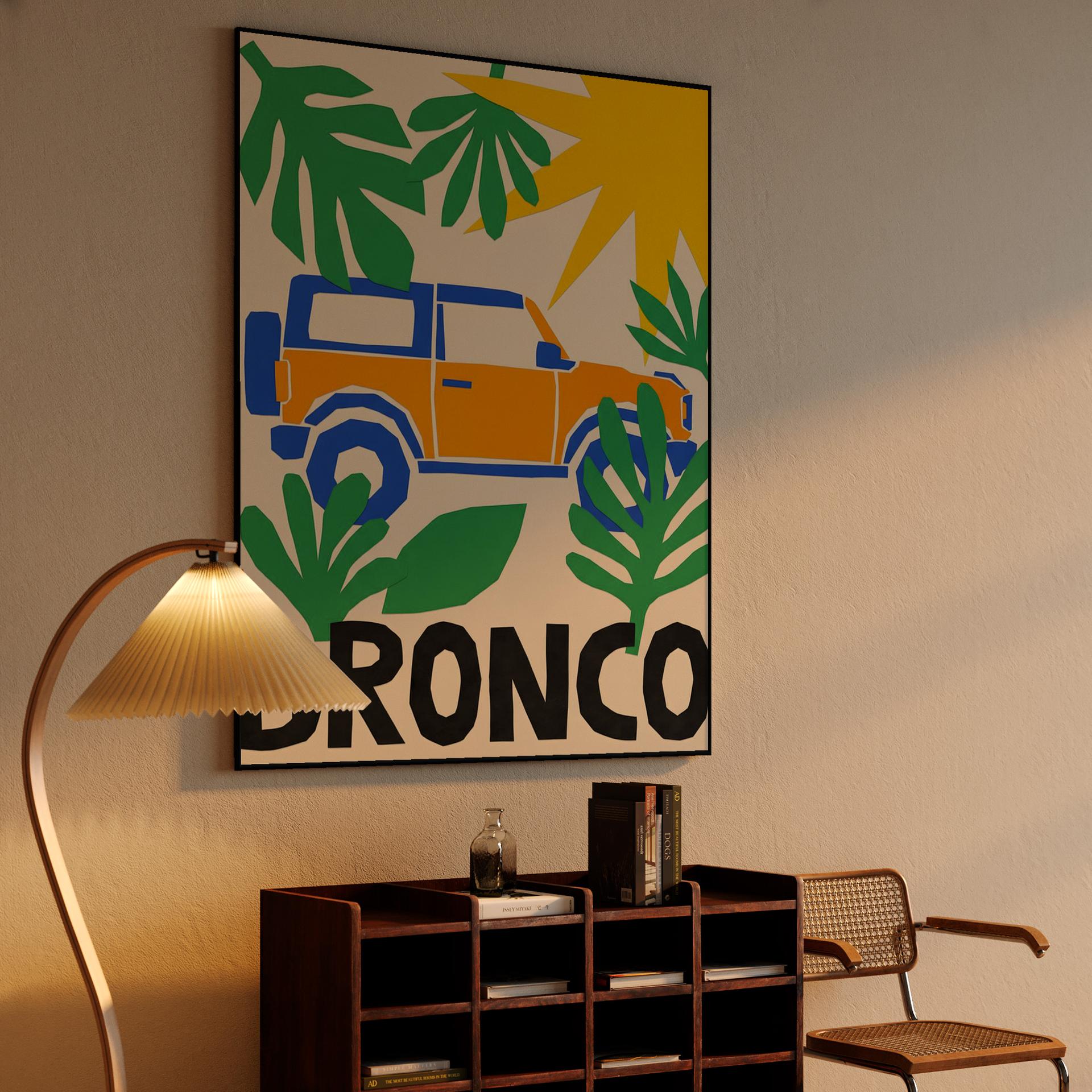 Bronco Summer Adventure Paper Cutout