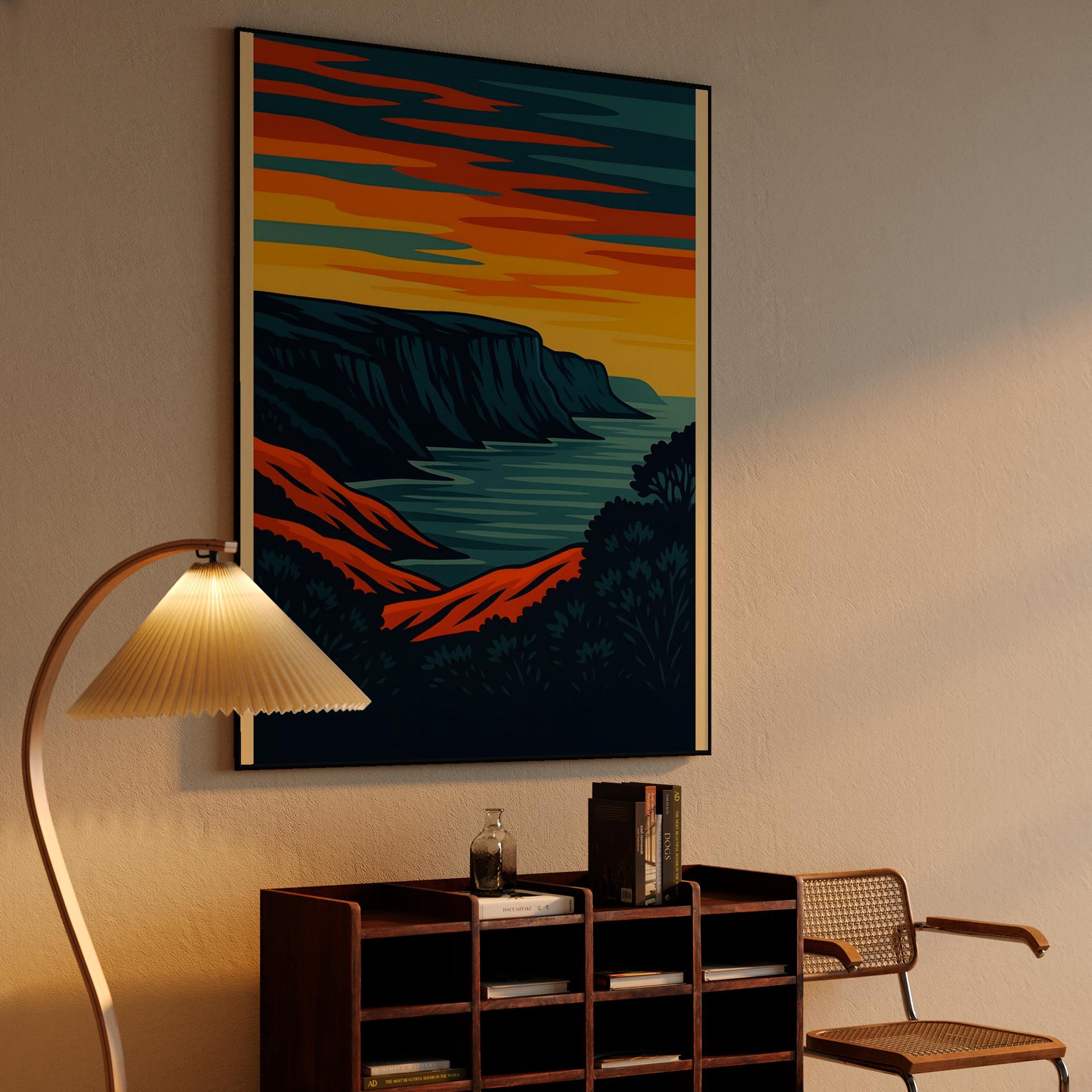 Coastal Cliffs Sunset