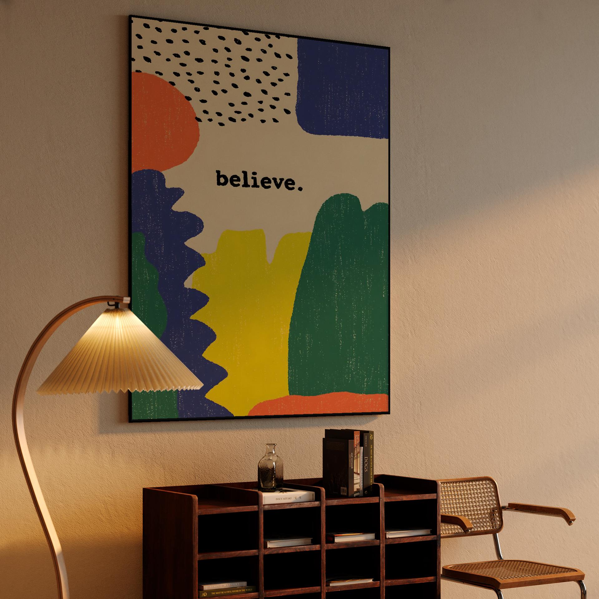 Believe Abstract Collage