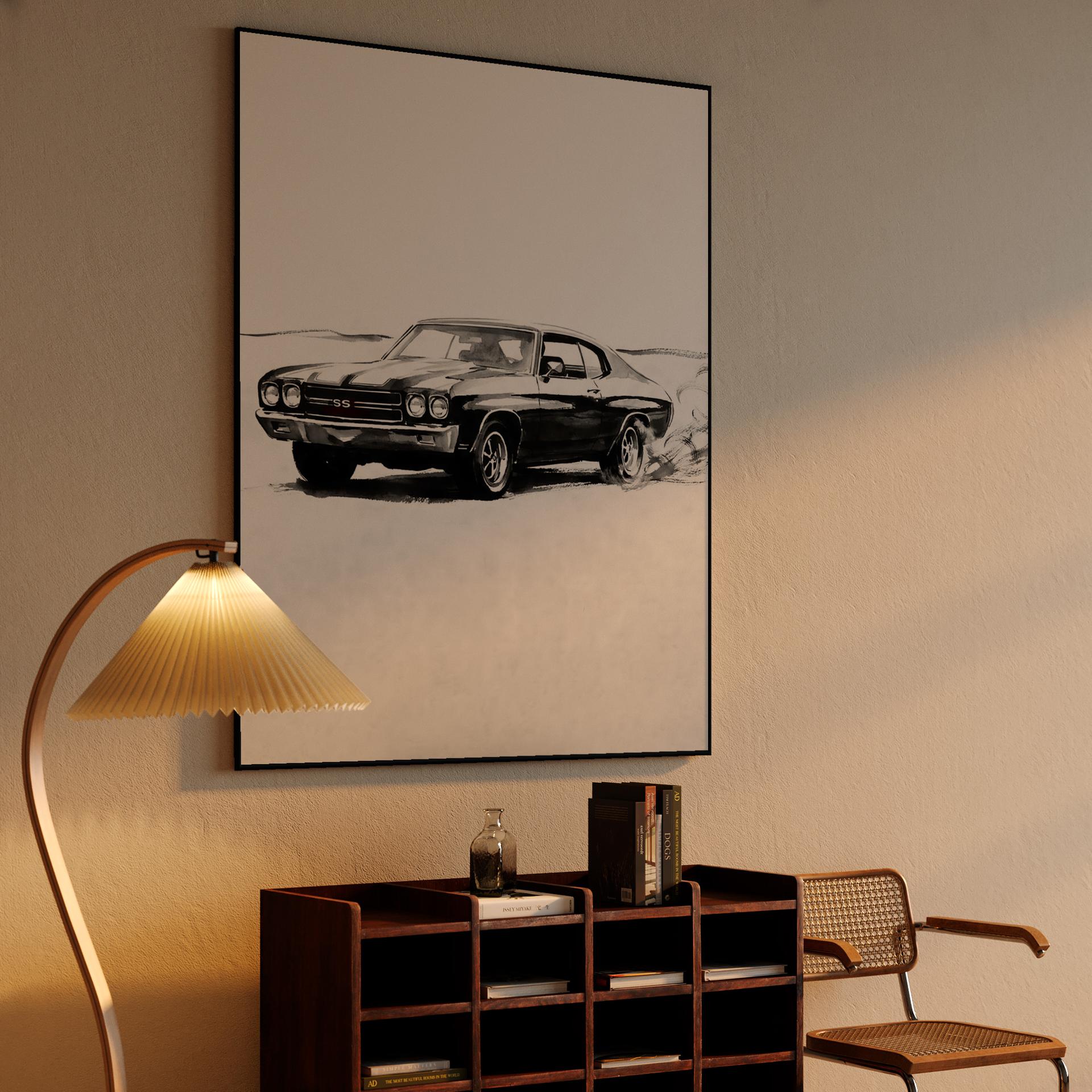 Chevelle SS 454 Ink Wash Burnout