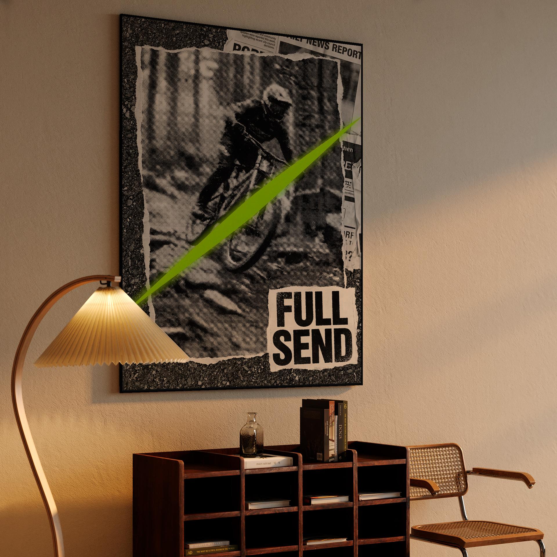 Full Send: Neon Grunge Biker Collage