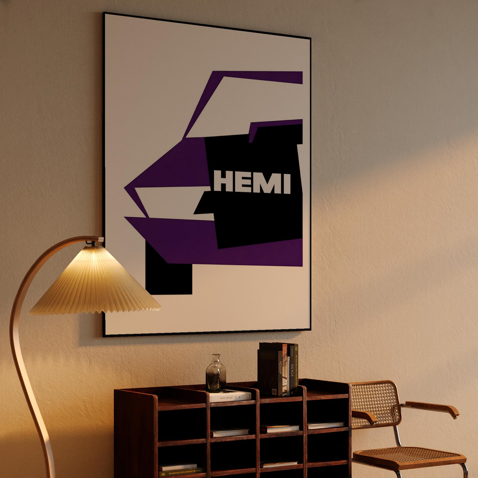 Hemi 'Cuda: Geometric Modernist Silhouette