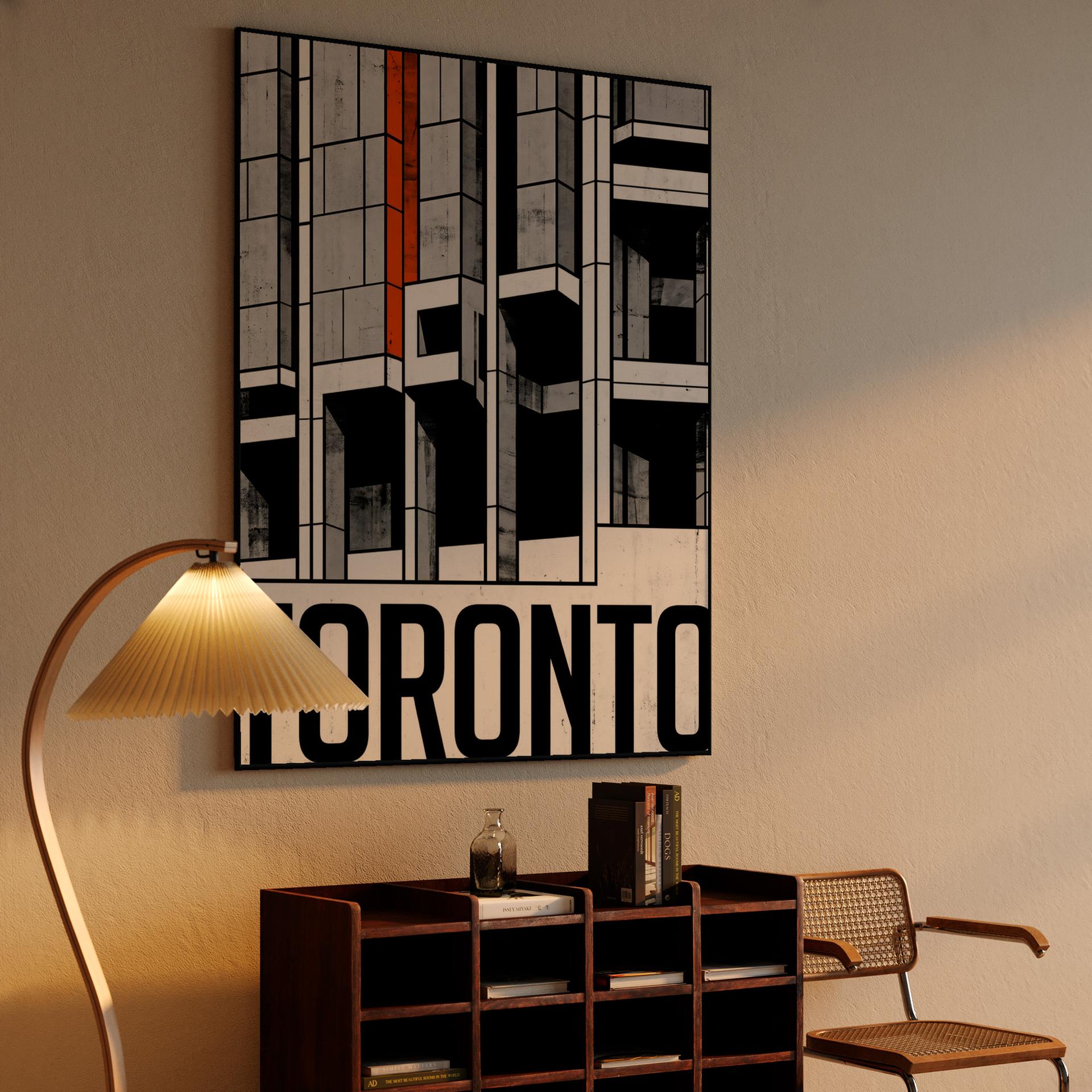 Toronto Brutalist Monolith Graphic Poster