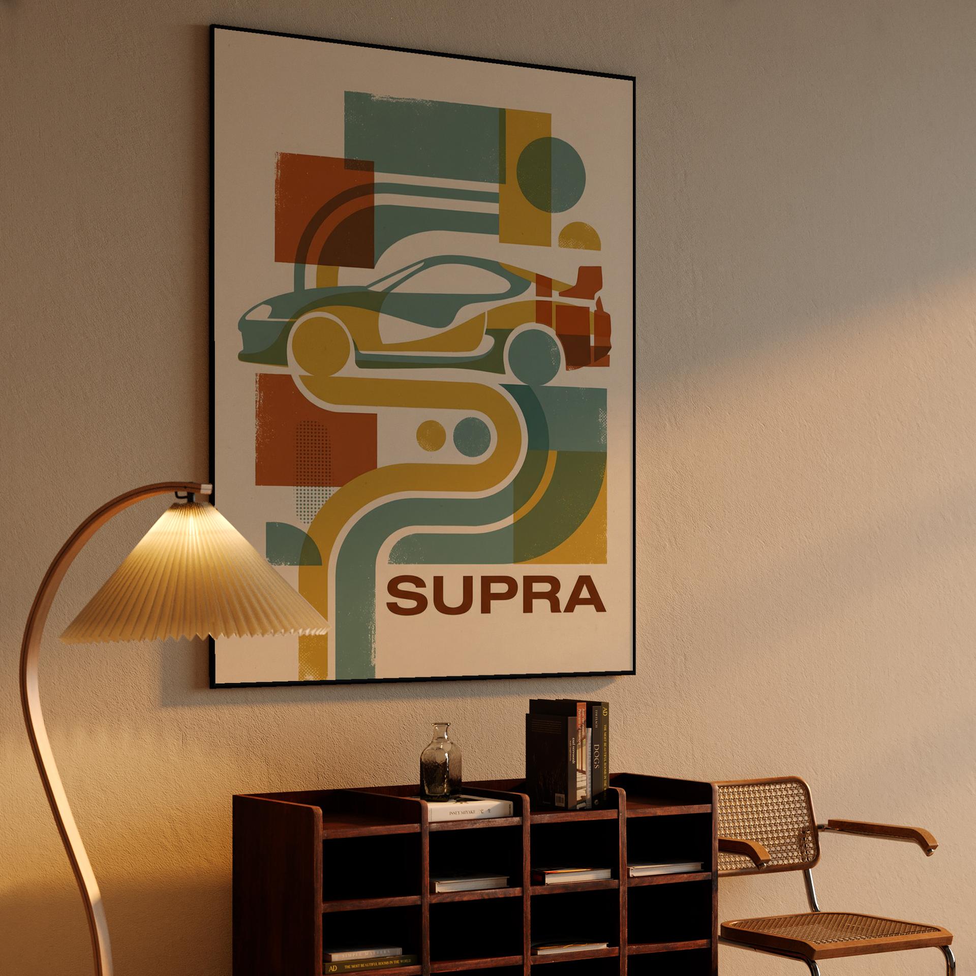 Retro Geometric Toyota Supra A80