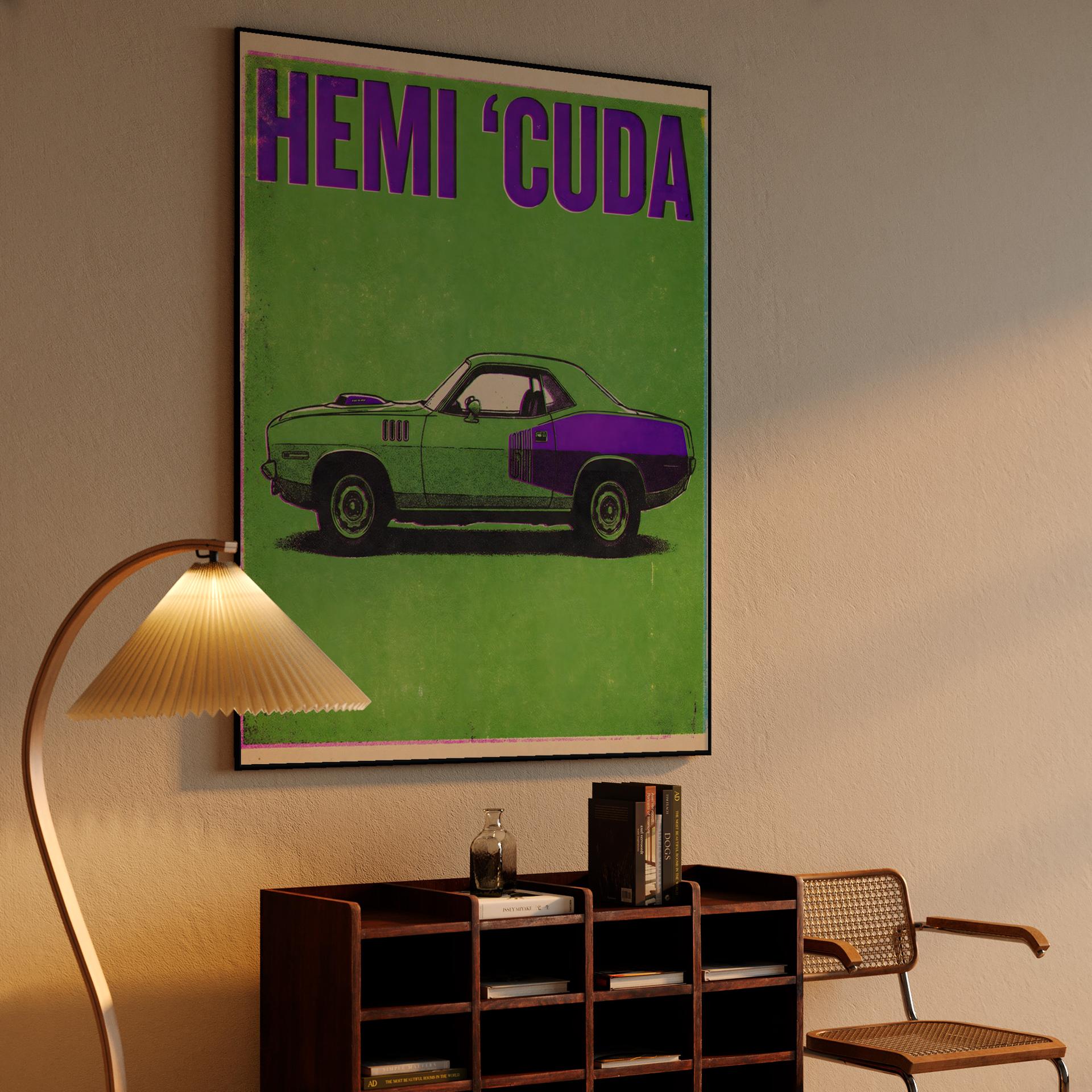 Hemi 'Cuda: Risograph Muscle Tribute