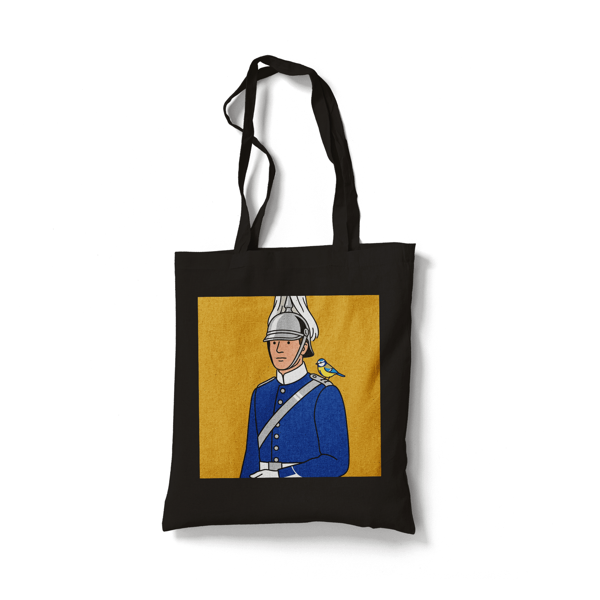 The Guard's Blue Tit: Minimalist Swedish Guard Art