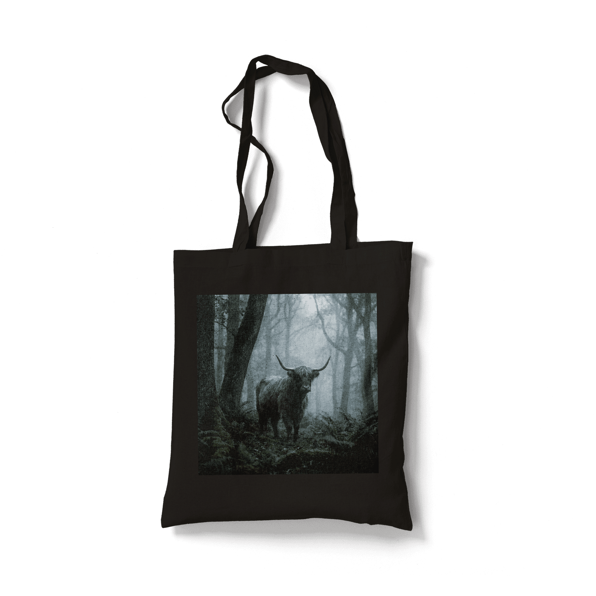 Misty Highland Forest: Shaggy Scottish Cow