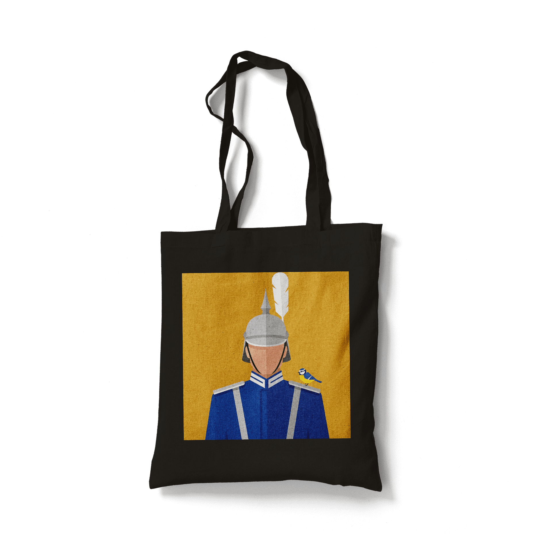 The Guard's Blue Tit: Minimalist Swedish Guard Art