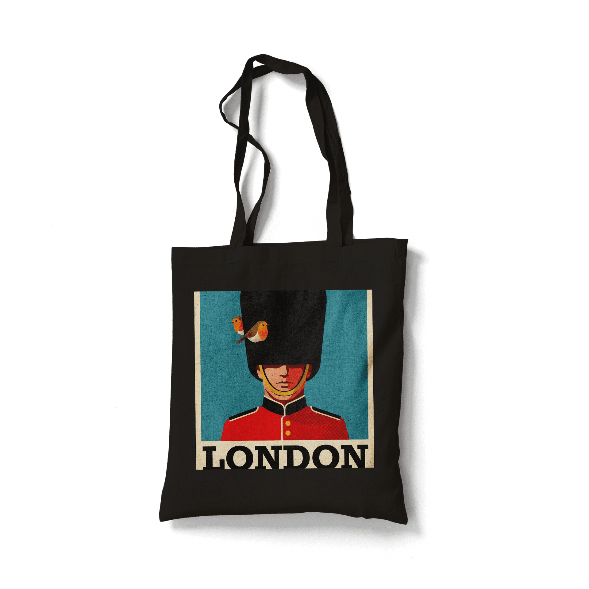 London Retro Poster: Classic Guard and Robins