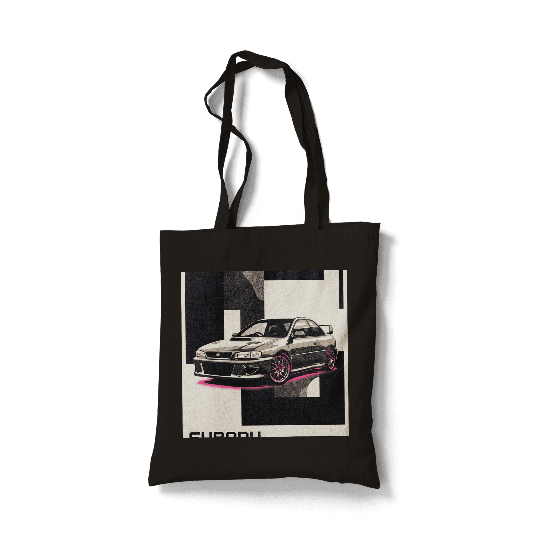 Subaru Impreza 22B STi Brutalist Neon Graphic Poster