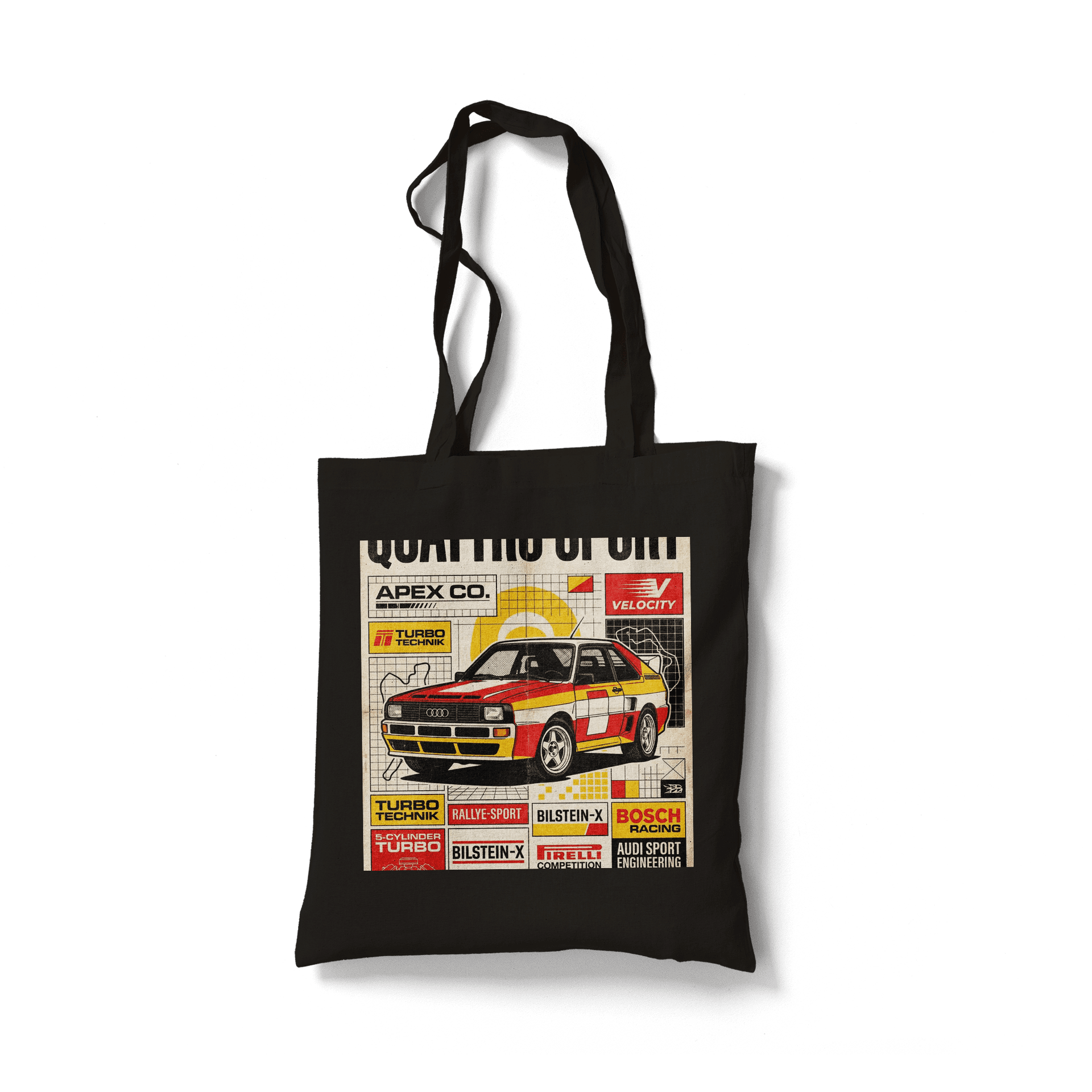 Audi Quattro Sport Group B Vintage Collage Poster