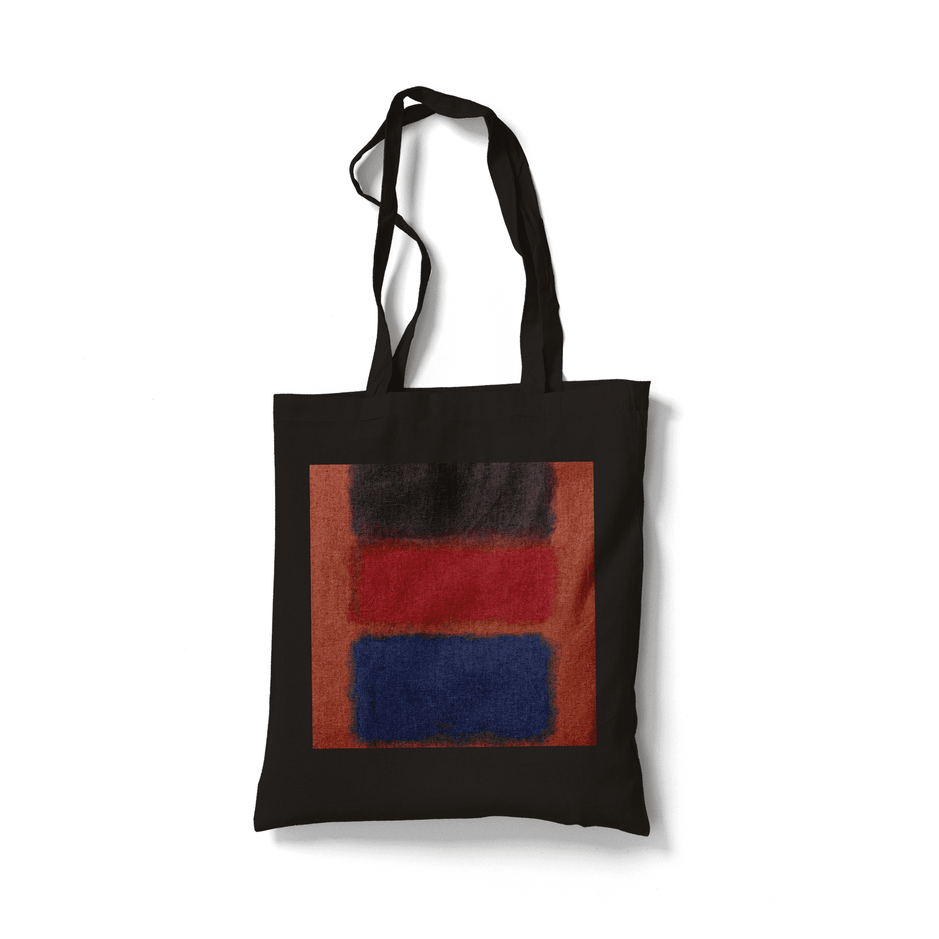 Harmony in Charcoal, Crimson and Blue: Color Field Art