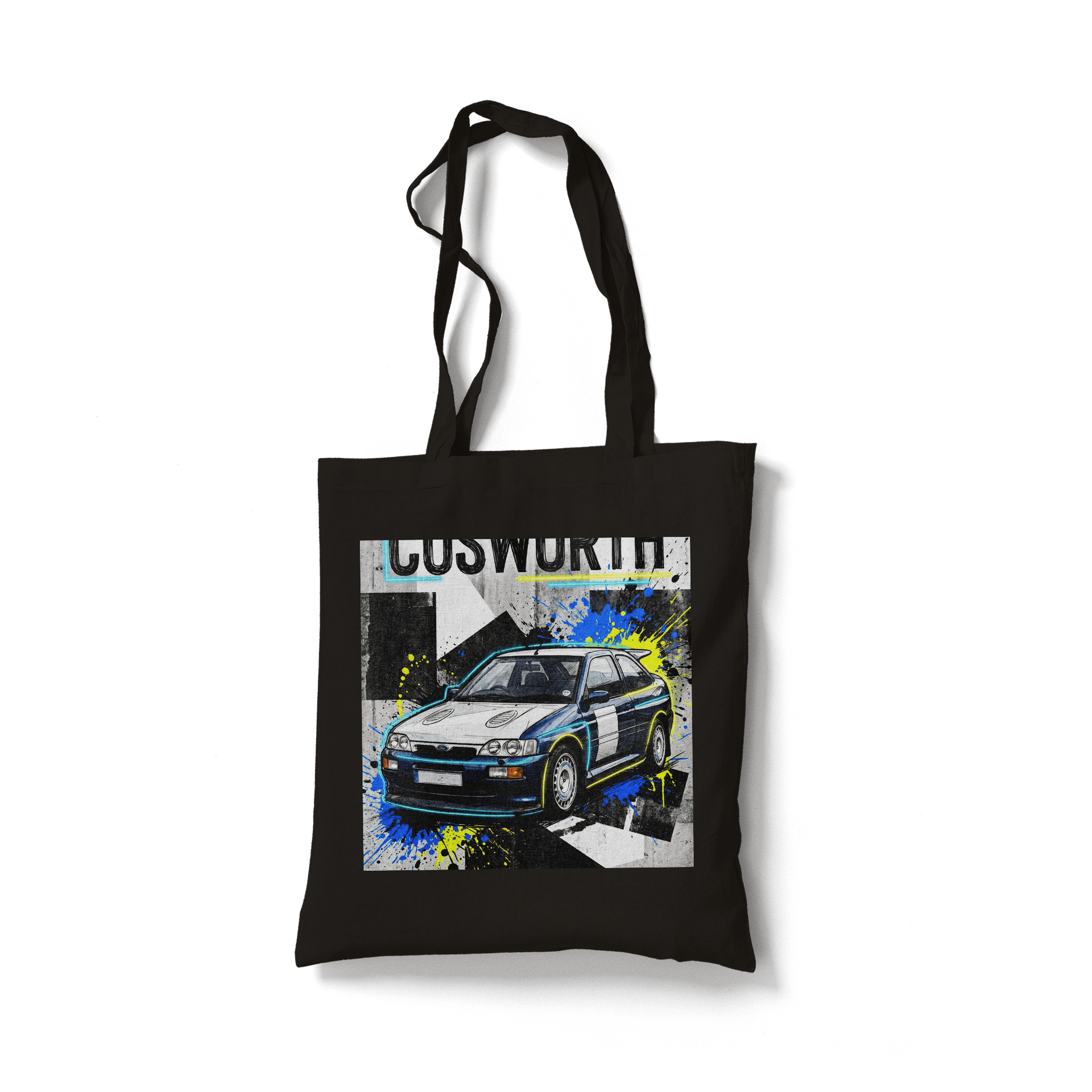 Ford Escort RS Cosworth Neon Splatter Poster